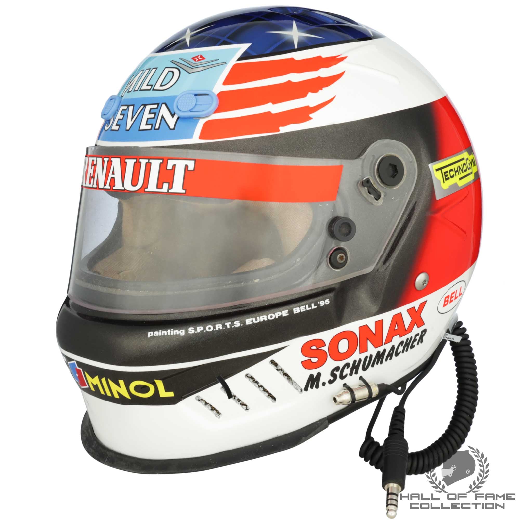 1995 Michael Schumacher 2nd World Championship Benetton Renault Replica F1 Helmet