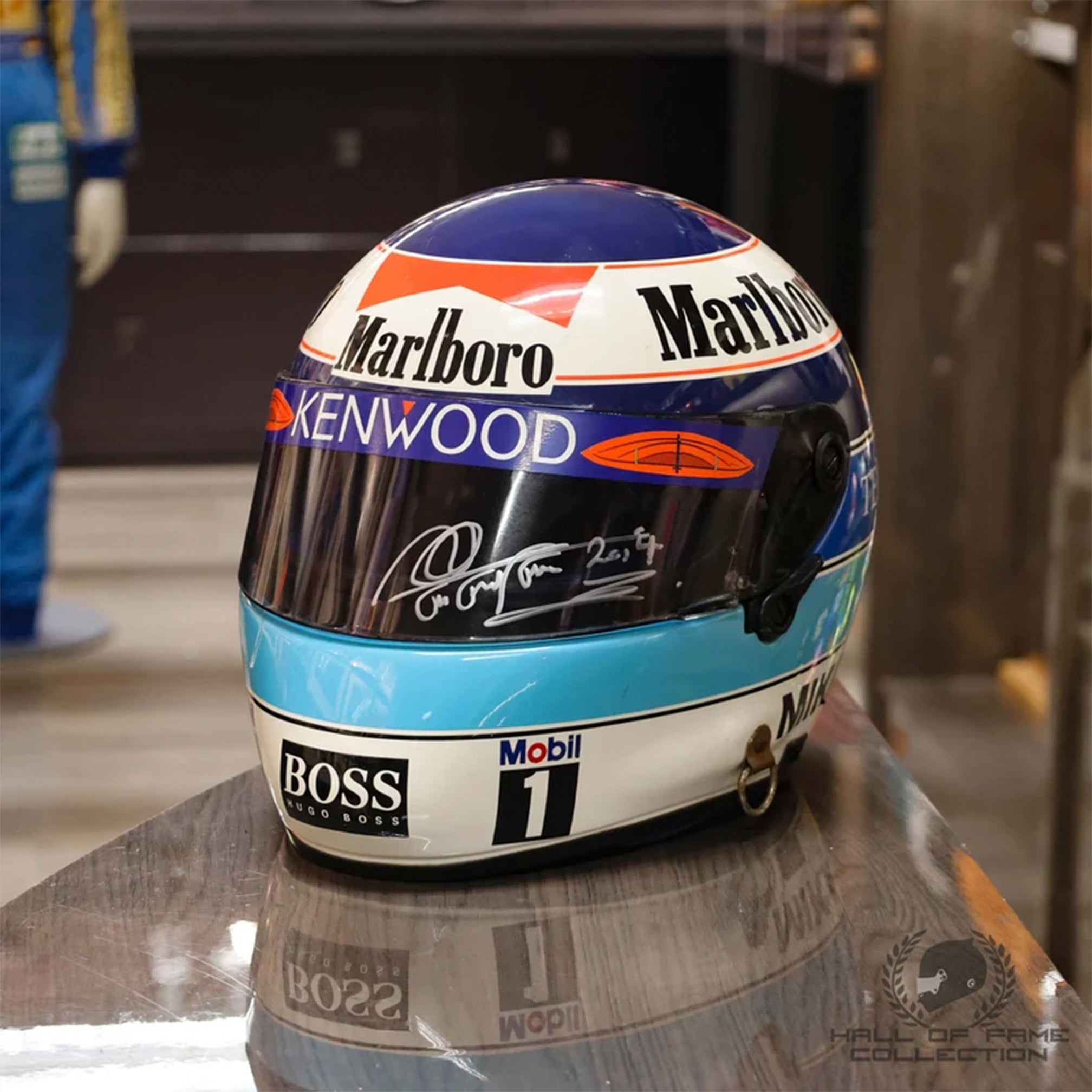 1995 Mika Hakkinen Signed Marlboro McLaren Mercedes F1 Helmet