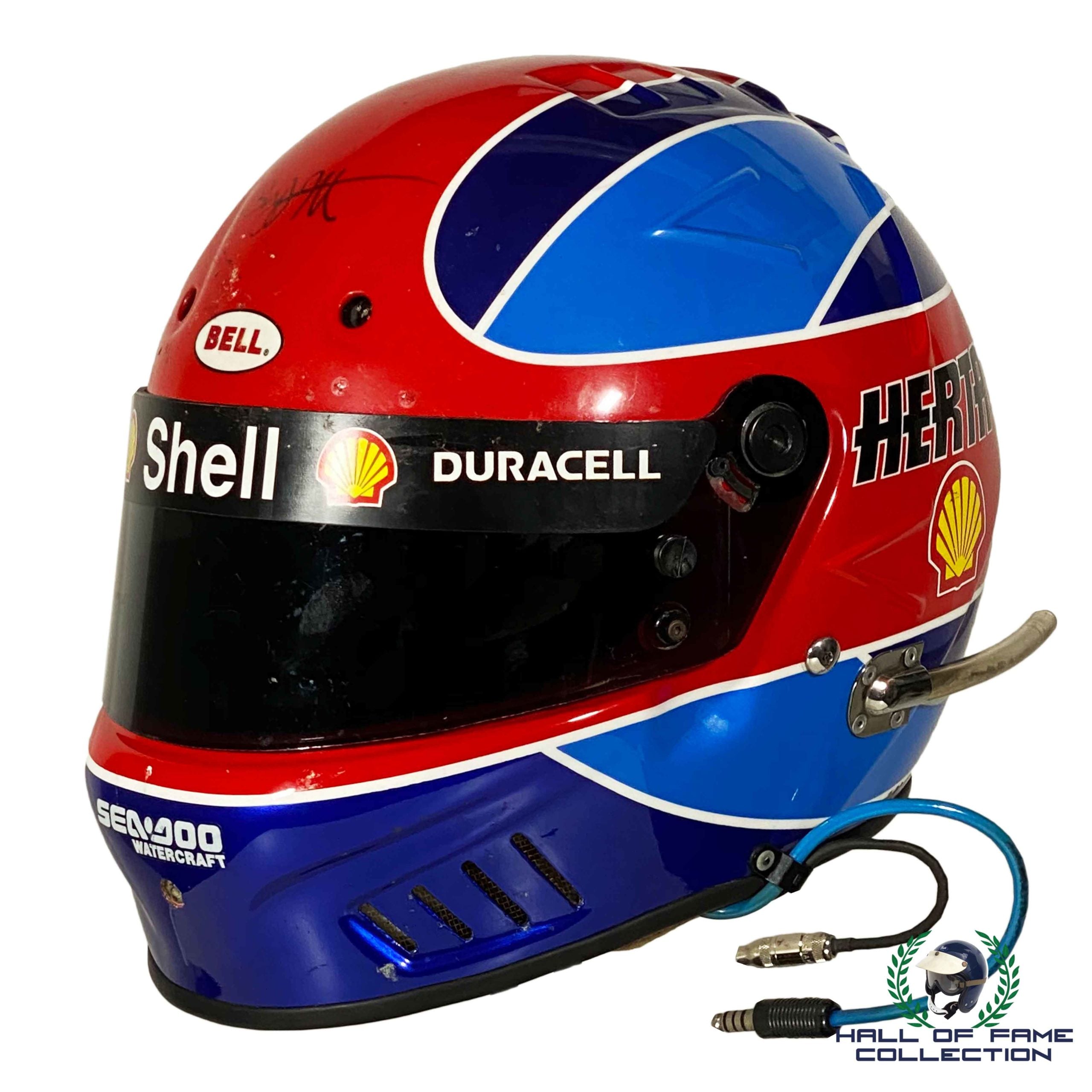 1995/96 Bryan Herta Signed Ganassi / Rahal Bell Vortex IndyCar / CART Helmet