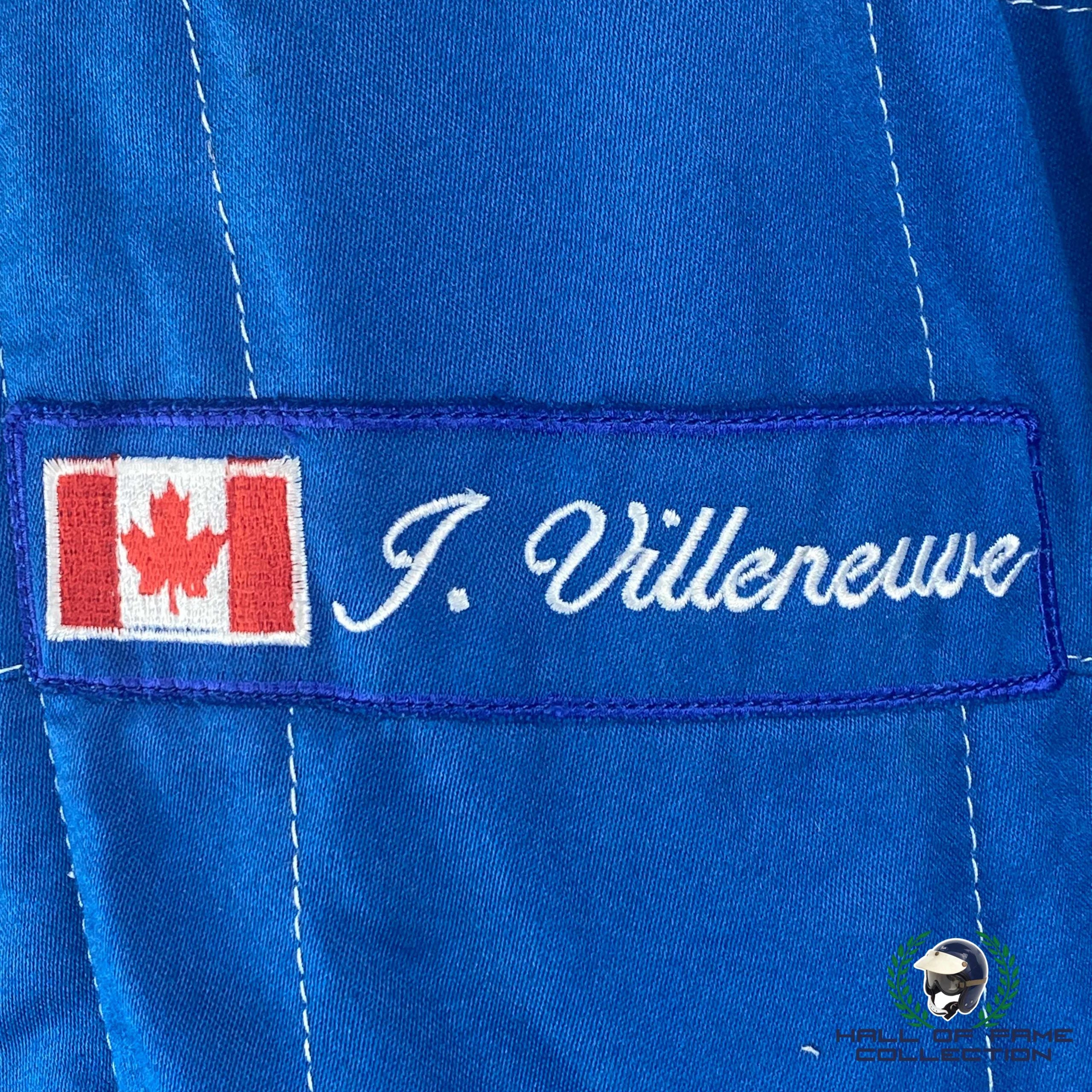 1996 Jacques Villeneuve Race Used Rothmans Williams Renault F1 Suit