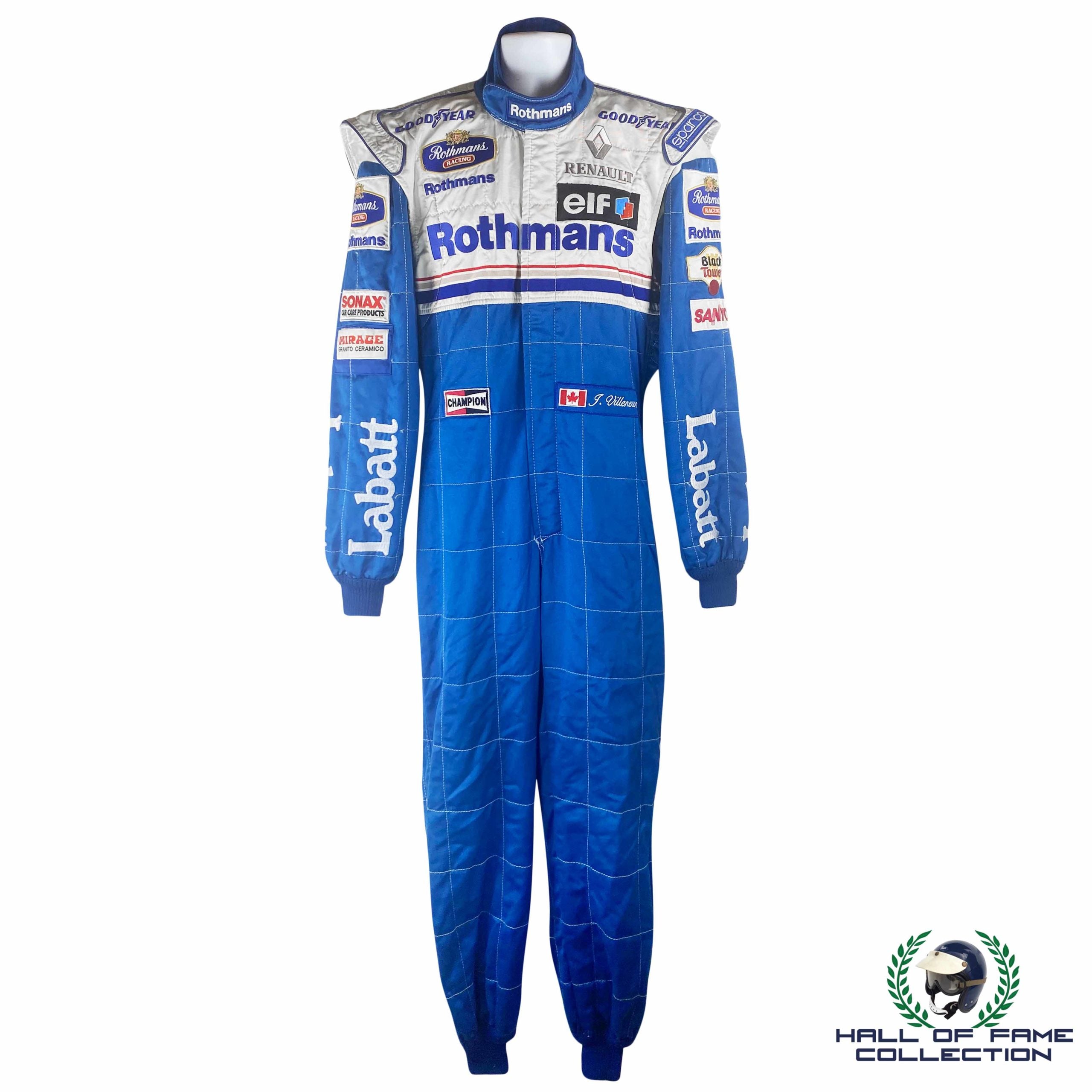 1996 Jacques Villeneuve Race Used Rothmans Williams Renault F1 Suit