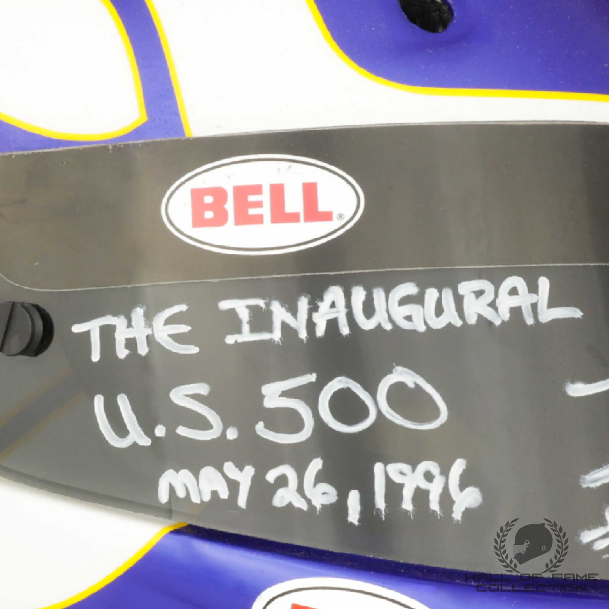 1996 Jeff Krosnoff Signed Race Used Bell Feuling Arciero-Wells Racing CART Series Helmet