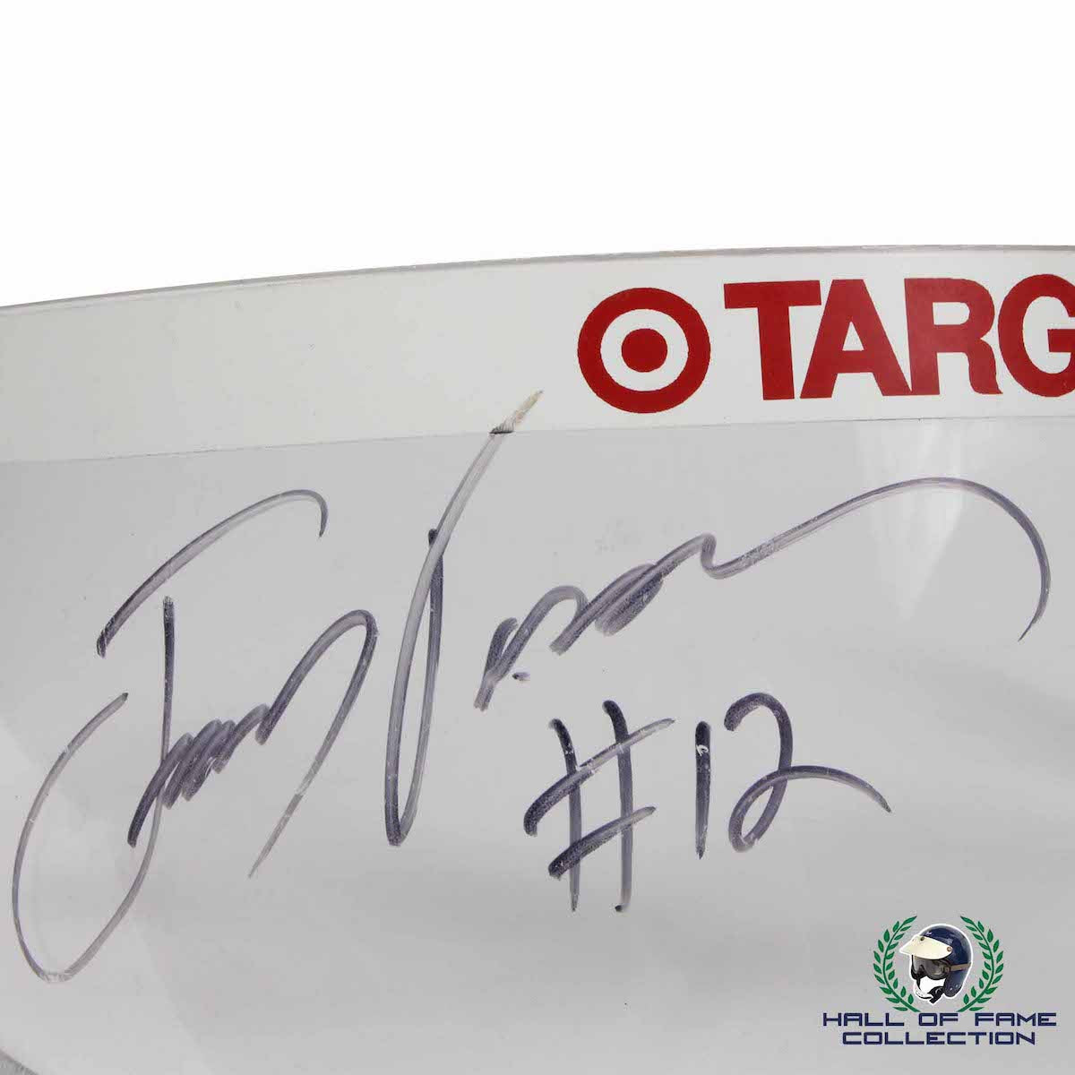 1996 Jimmy Vasser Signed Race Used Target Chip Ganassi Racing IndyCar Visor