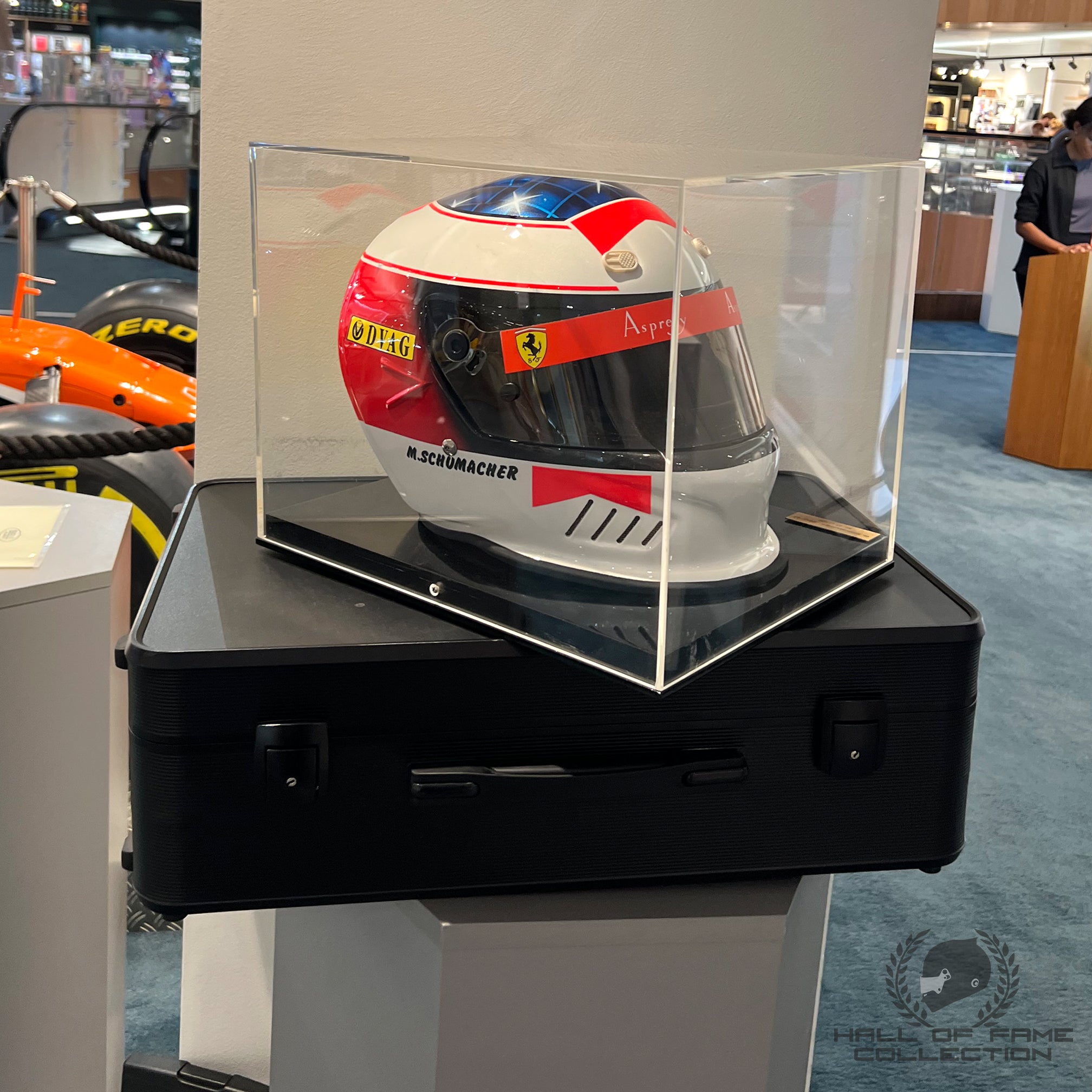 1996 Michael Schumacher Signed Official Bell Replica German GP Ferrari F1 Helmet
