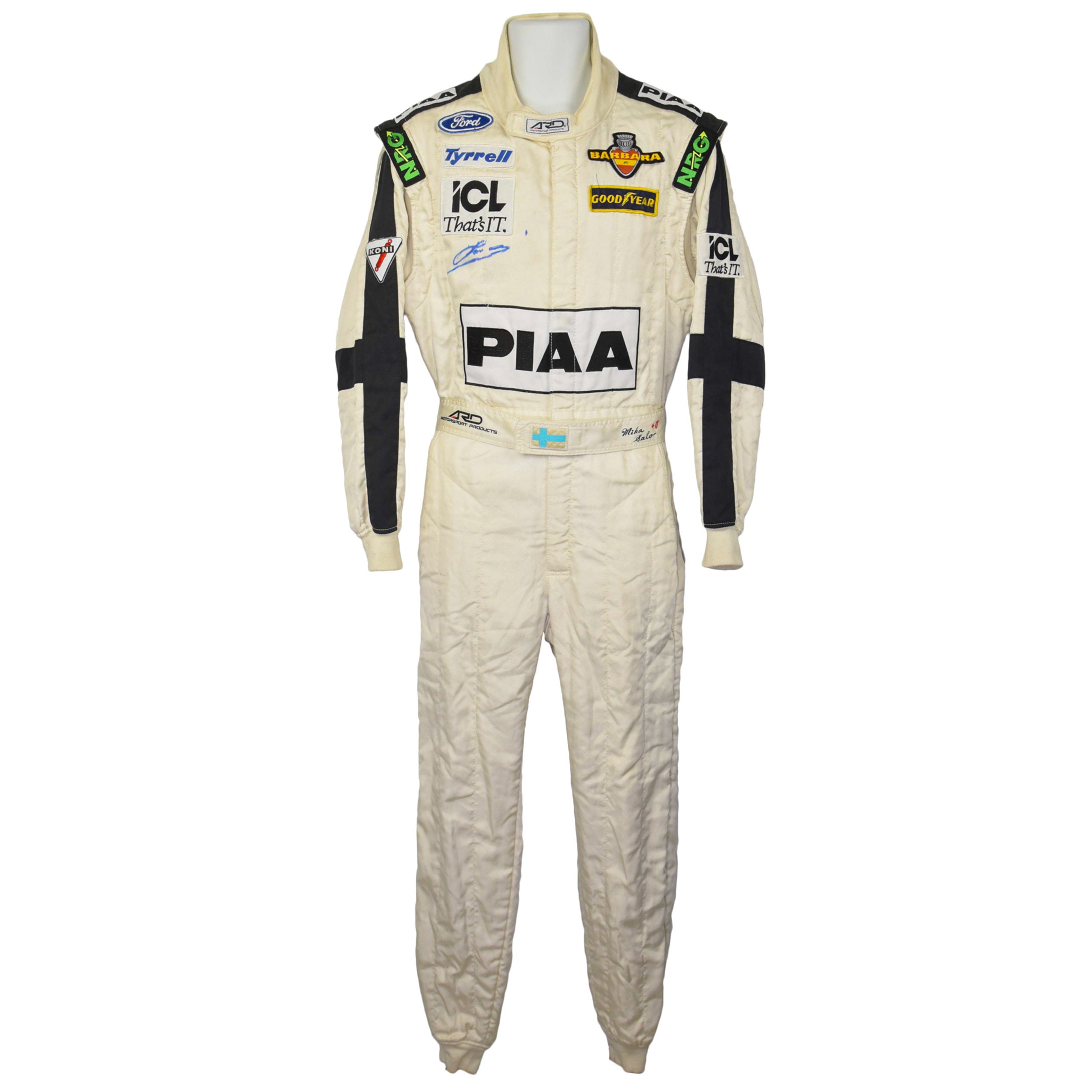 1997 Mika Salo Signed Race Used Tyrrell Formula 1 Suit