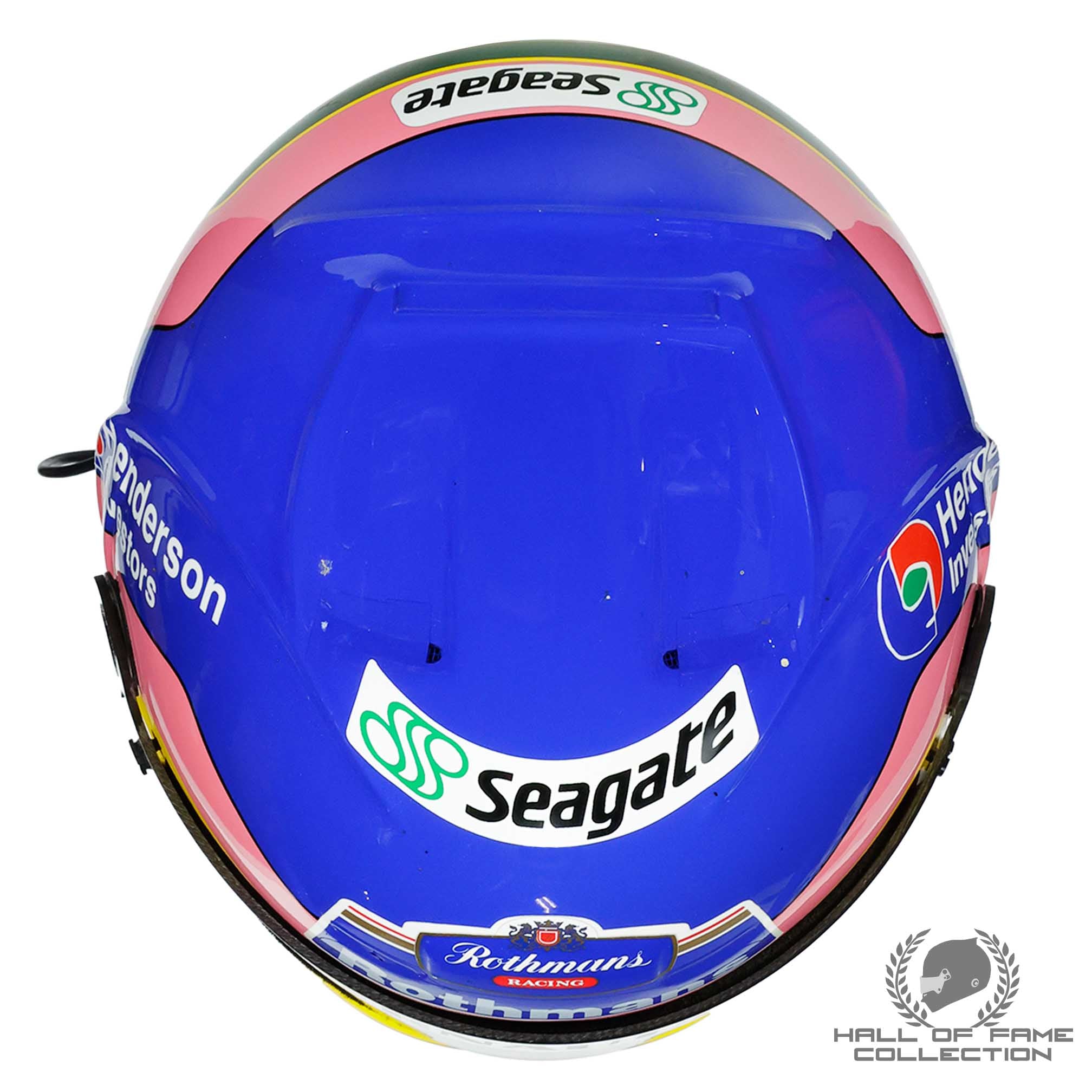 1997 Jacques Villeneuve World Championship Season Japanese GP Race Used Williams F1 Helmet