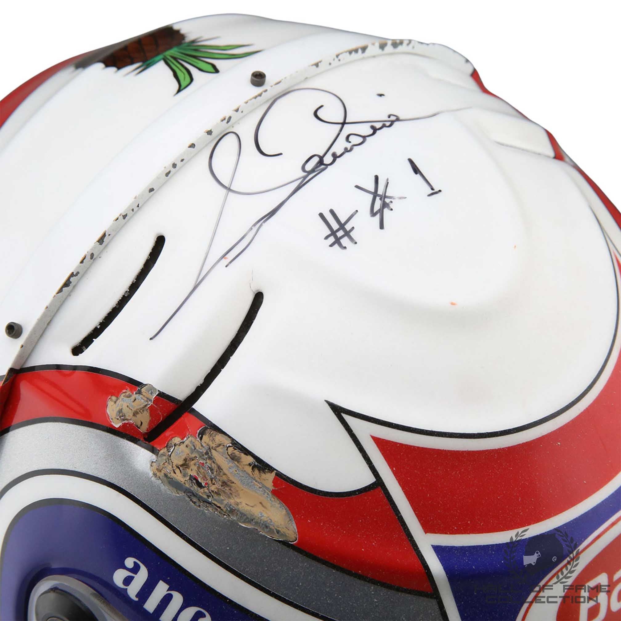 1997 Alex Zanardi Signed Championship Season Used IndyCar Helmet