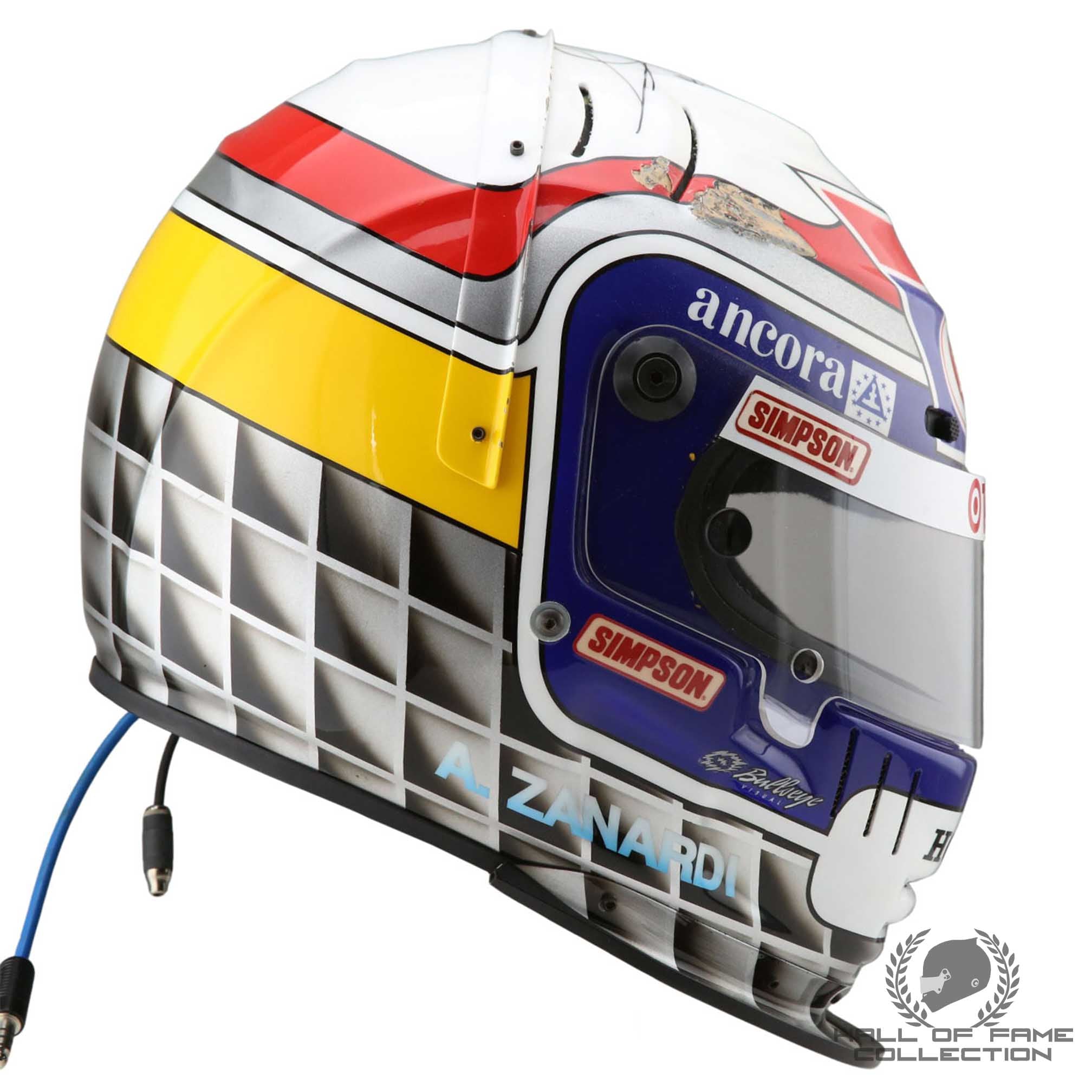 1997 Alex Zanardi Signed Championship Season Used IndyCar Helmet