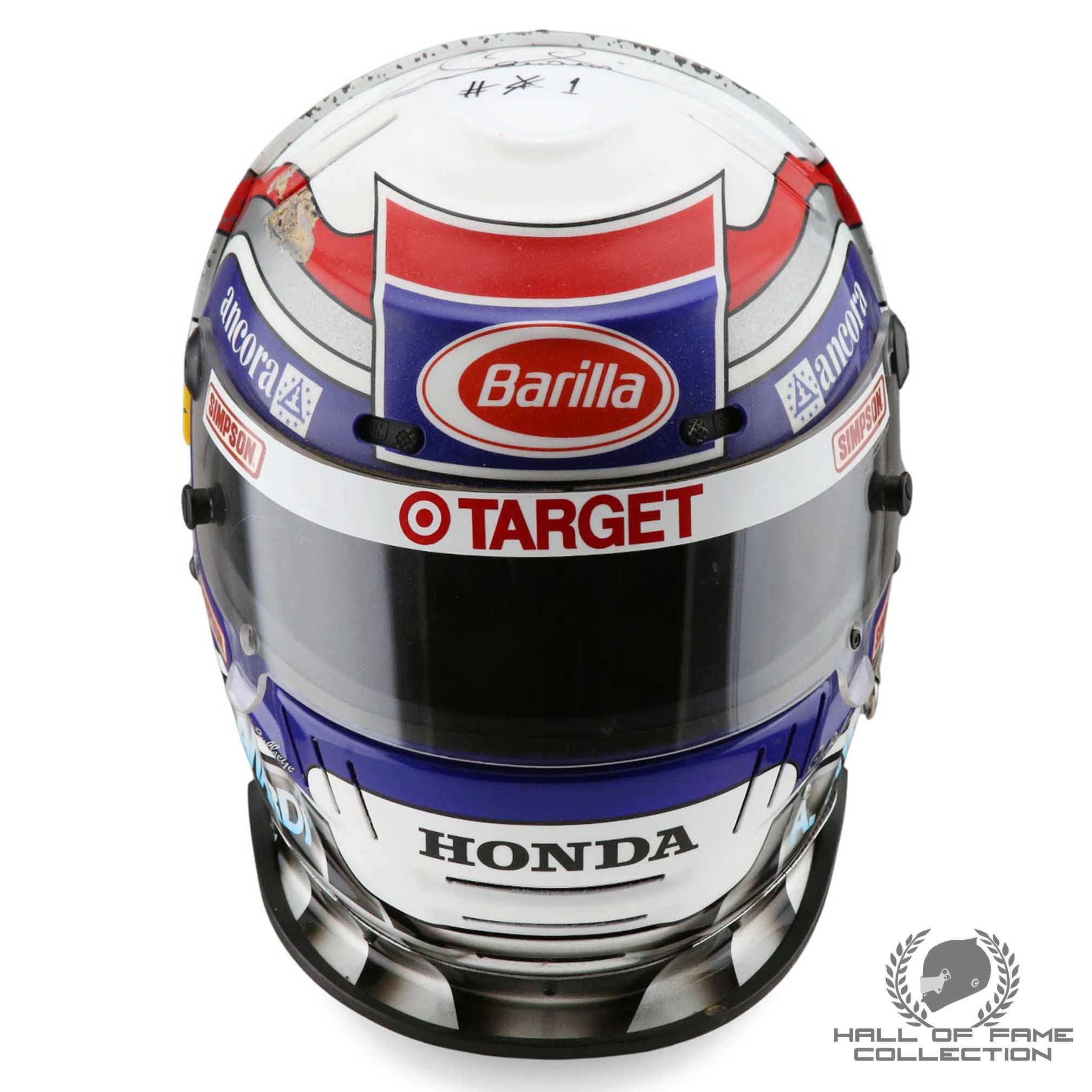 1997 Alex Zanardi Signed Championship Season Used IndyCar Helmet