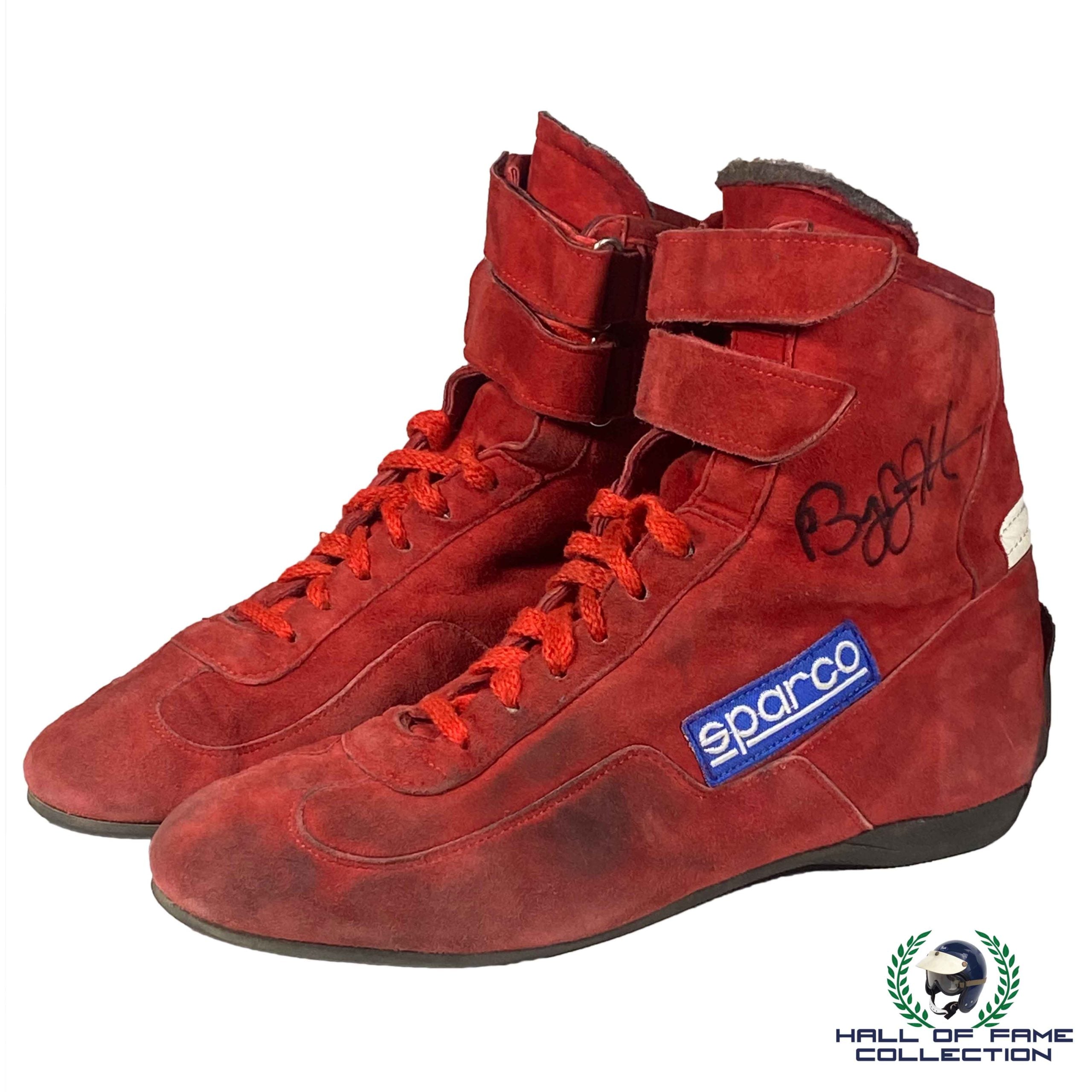 1998 Bryan Herta Signed Race Used Team Rahal Cart Series Boots