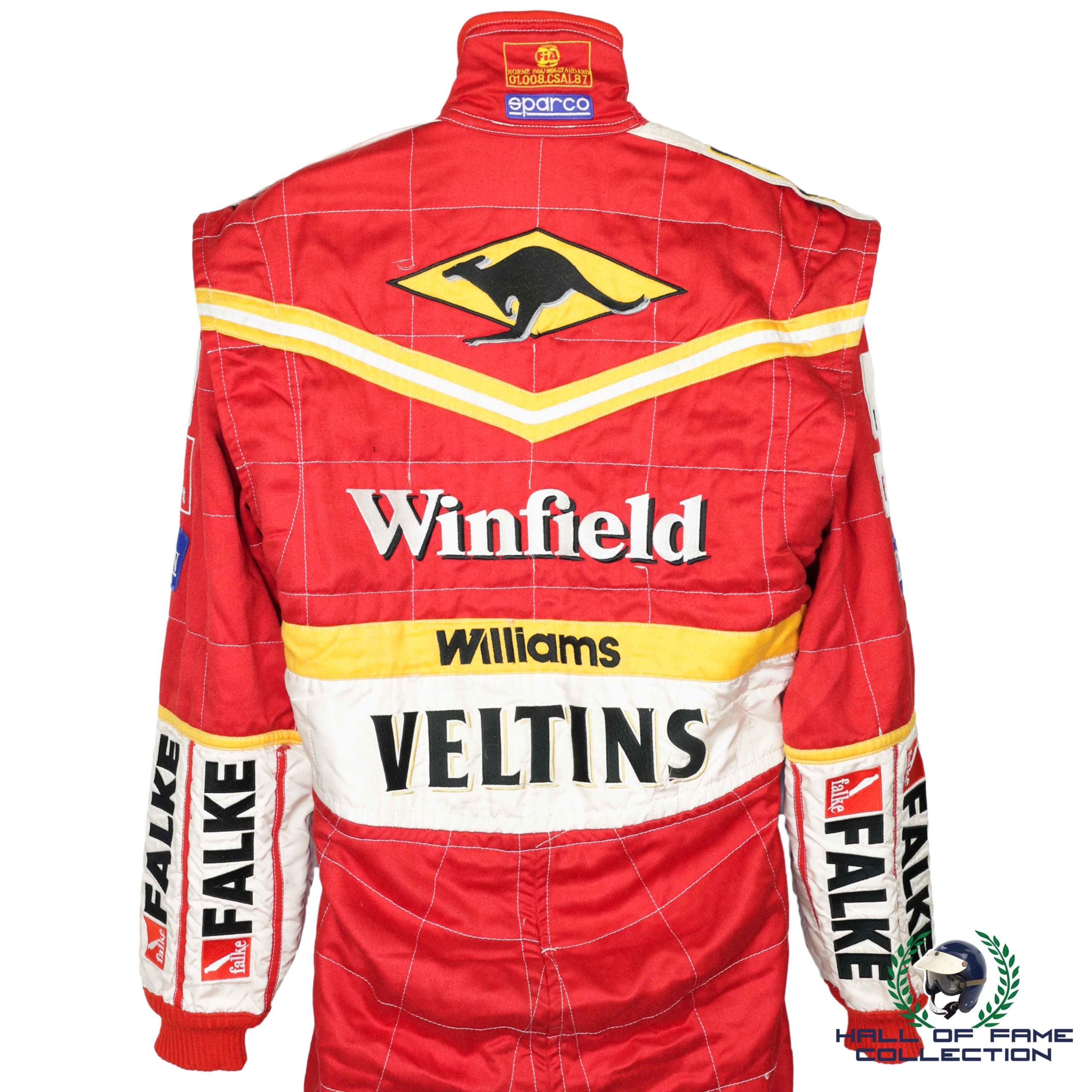 1998 Jacques Villeneuve San Marino, Spanish & Monaco Race Used Williams F1 Suit