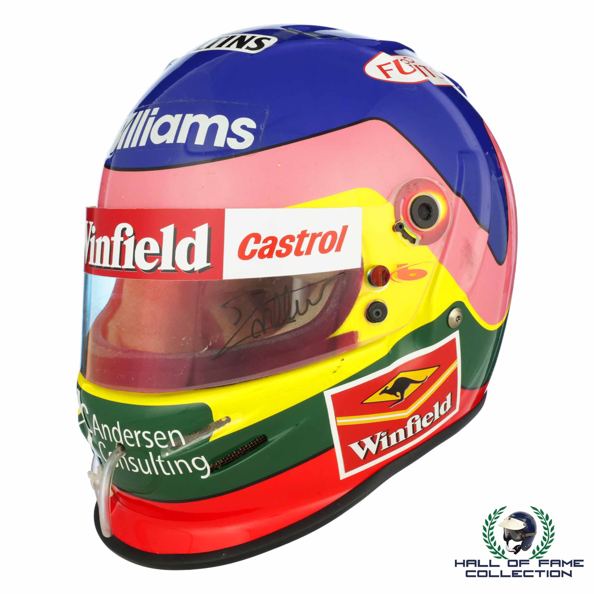 1998 Jacques Villeneuve Signed Race Used Williams Bell Dominator F1 He