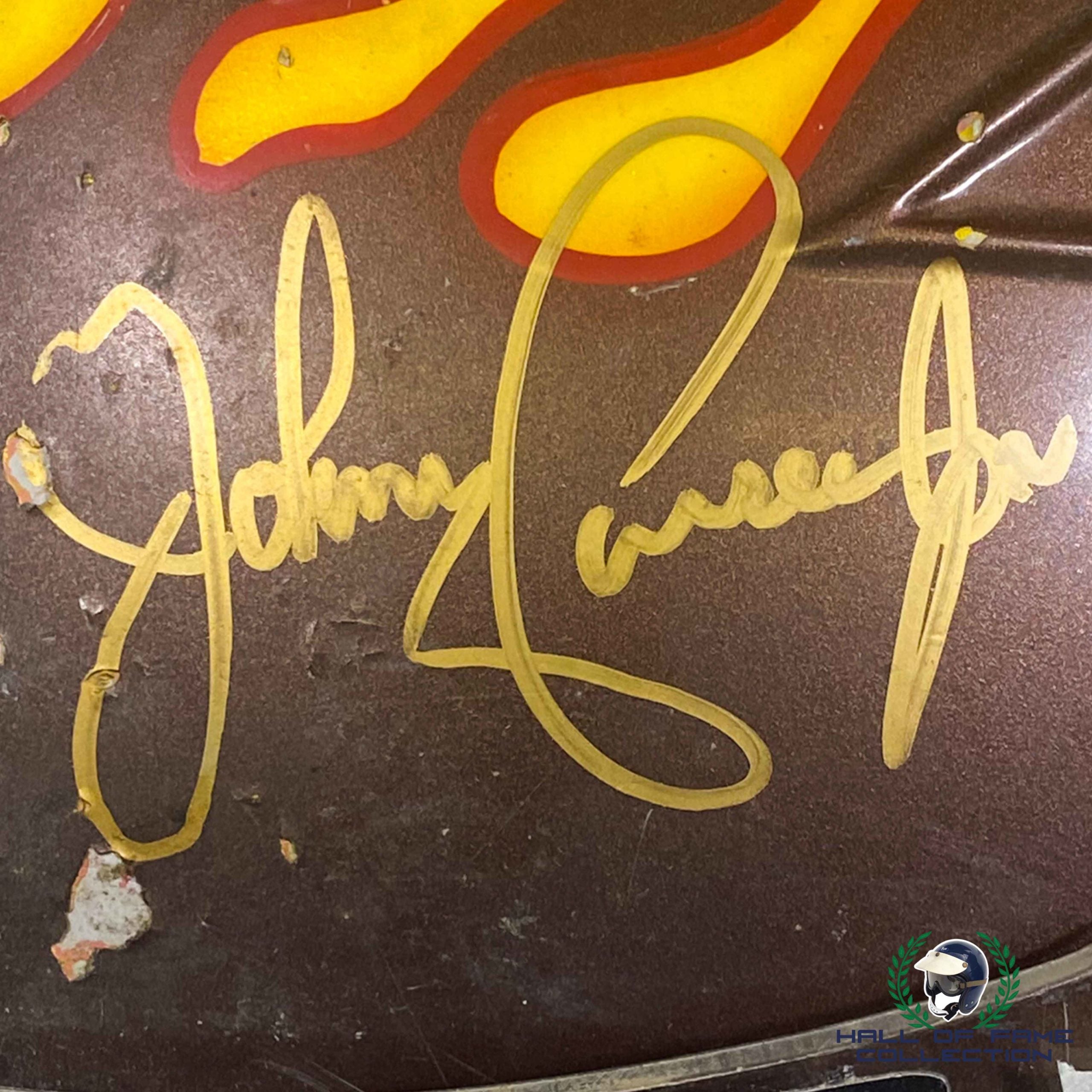 1998 Johnny Parsons Jr. Signed Race Used "Getting Dirty" Sprint Car Helmet