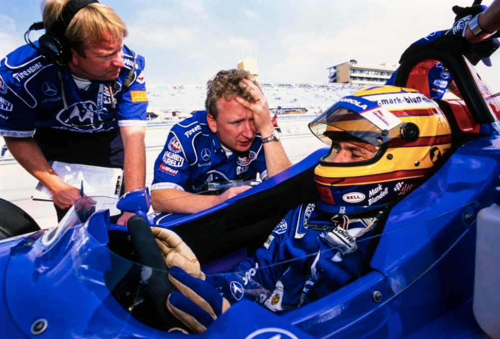 1998 Mark Blundell Race Used PacWest Racing IndyCar Visor