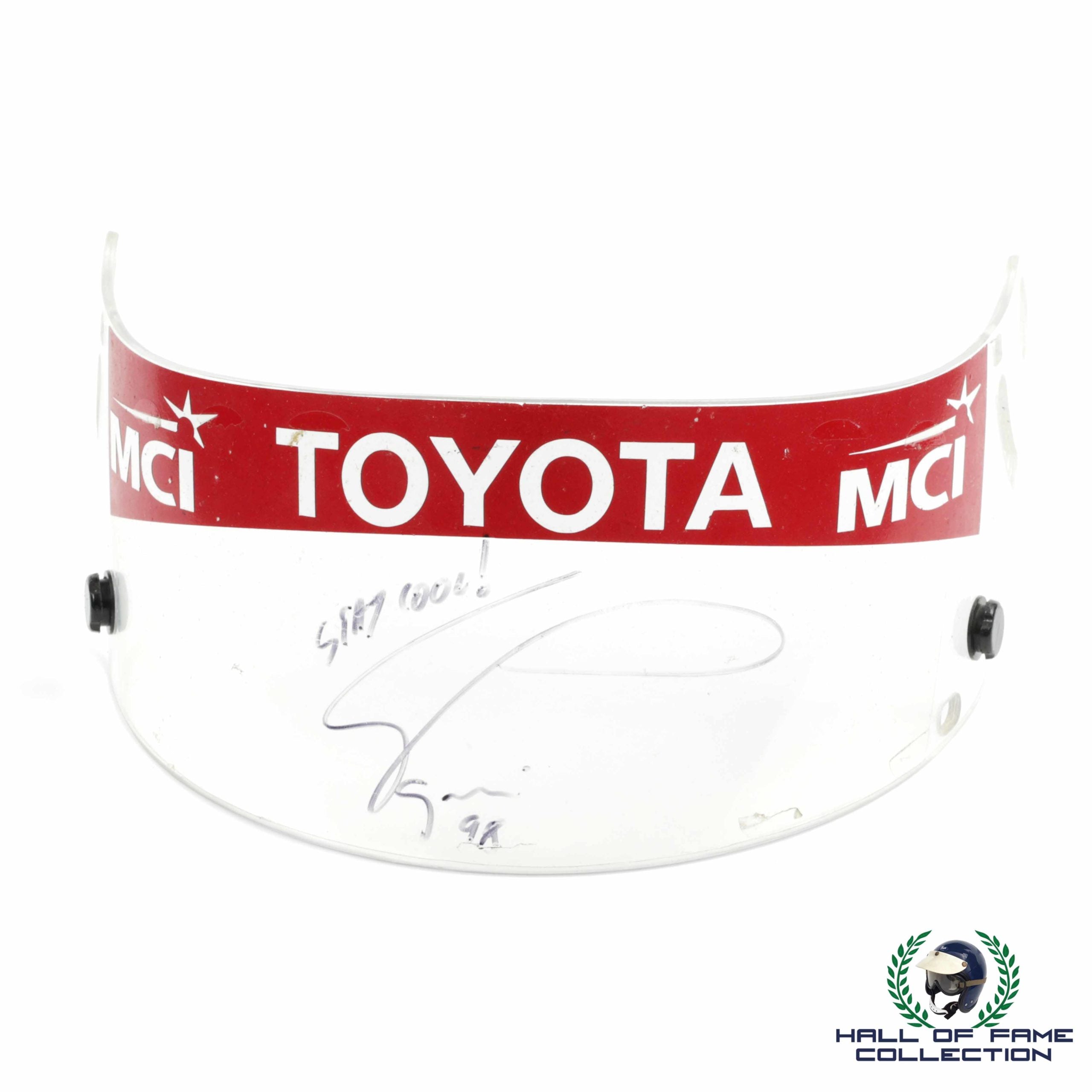 1998 Max Papis Signed Race Used Arciero-Wells Racing IndyCar Visor