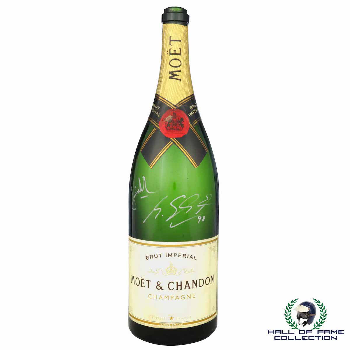 1998 Michael Schumacher / Jean Todt Signed Hungarian GP Race Winner F1 Podium Celebration Champagne Bottle