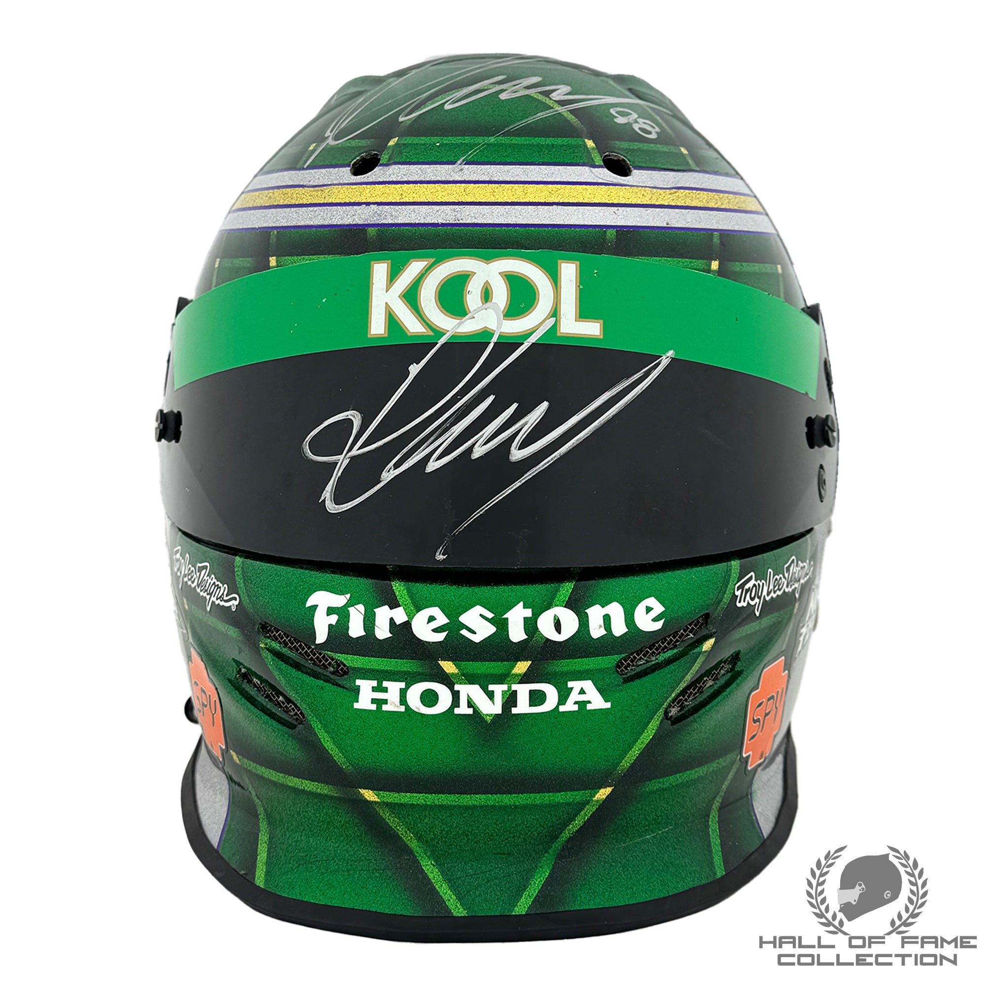 1997 Paul Tracy Signed Team Kool Green Racing Used IndyCar Helmet