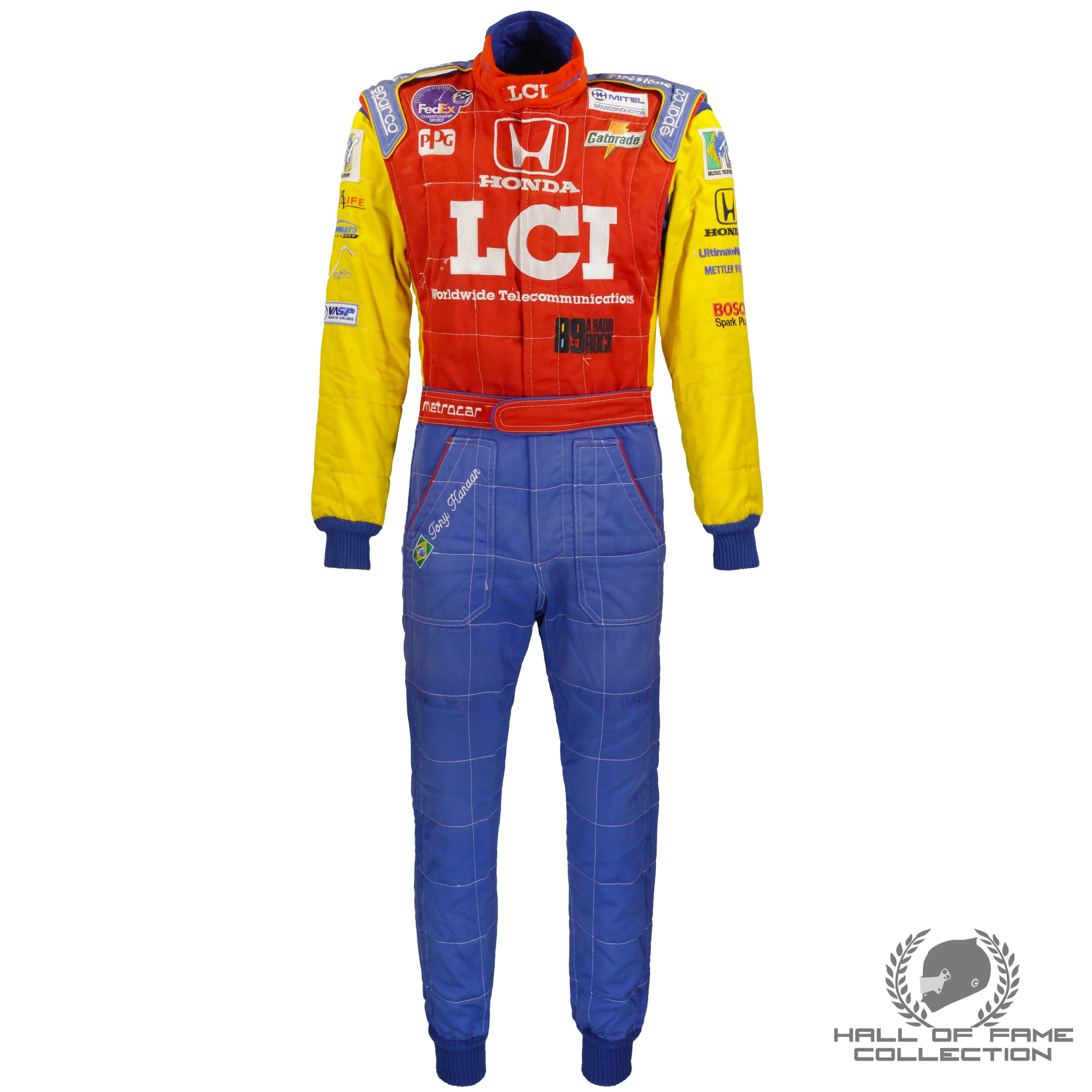 1998 Tony Kanaan Tasman Race Used Motorsports Rookie Year IndyCar Suit