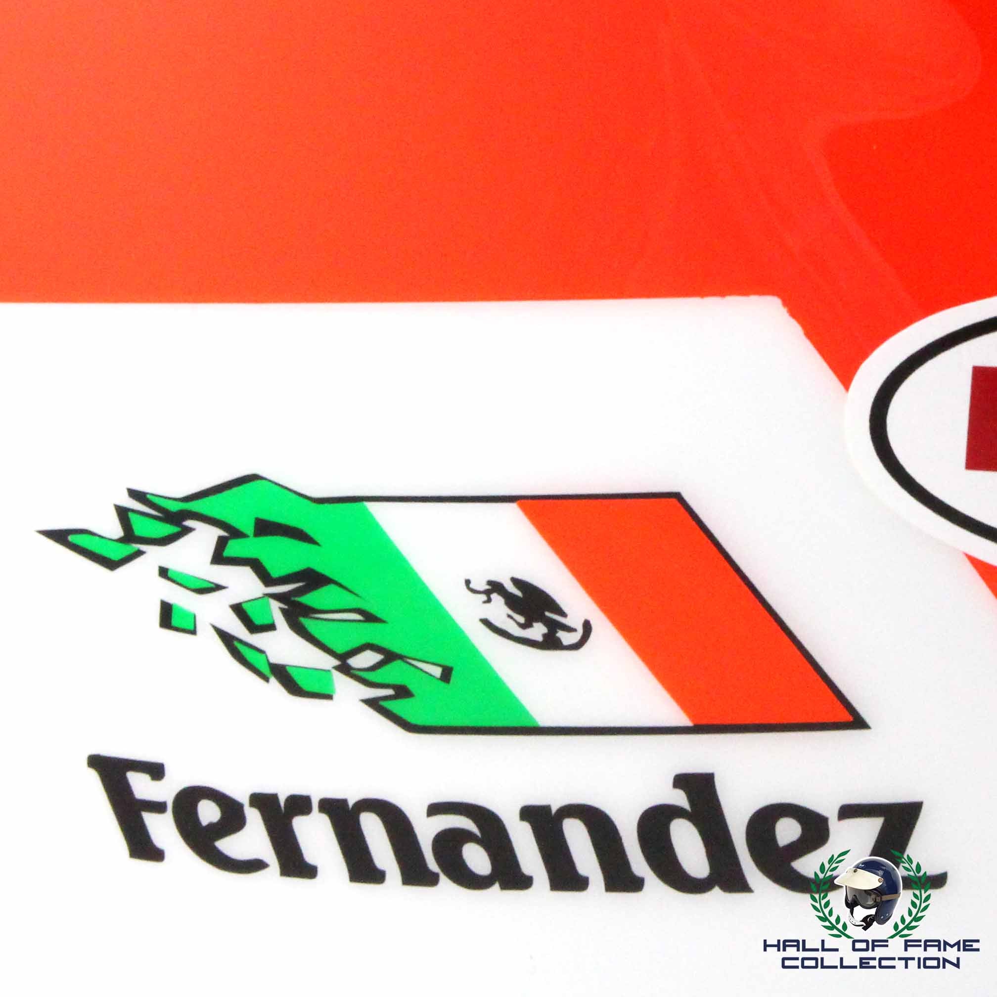 1999 Adrian Fernández Signed Race Used Pat Patrick Racing Bell Dominator IndyCar Helmet