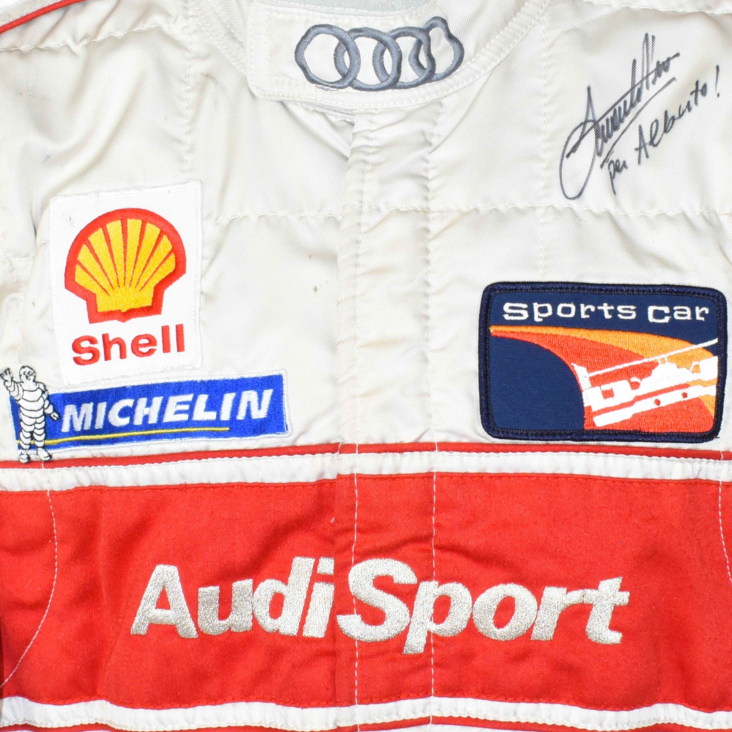 1999 Emanuele Pirro Signed Race Used  Audi Le Mans Suit