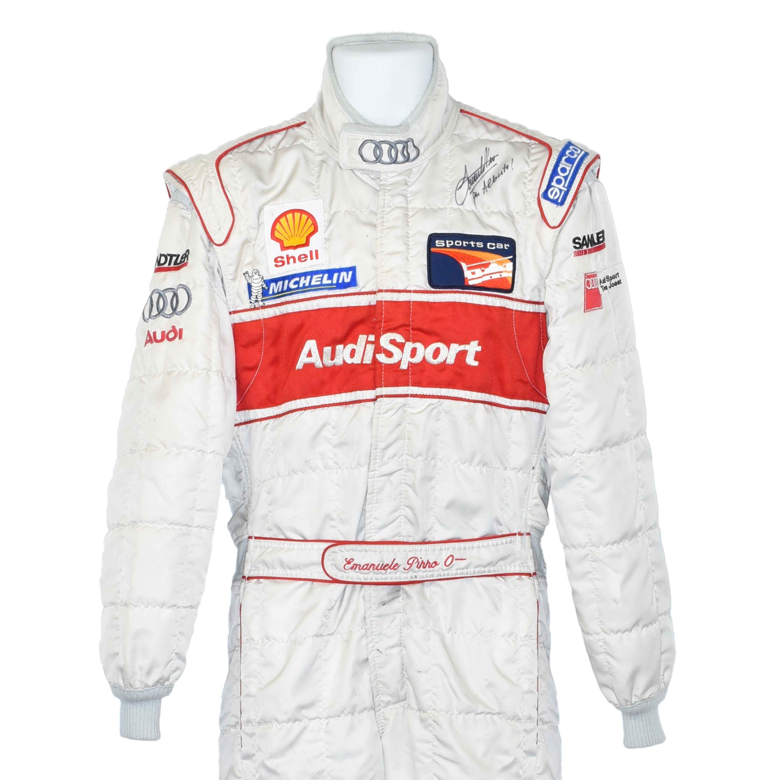 1999 Emanuele Pirro Signed Race Used  Audi Le Mans Suit