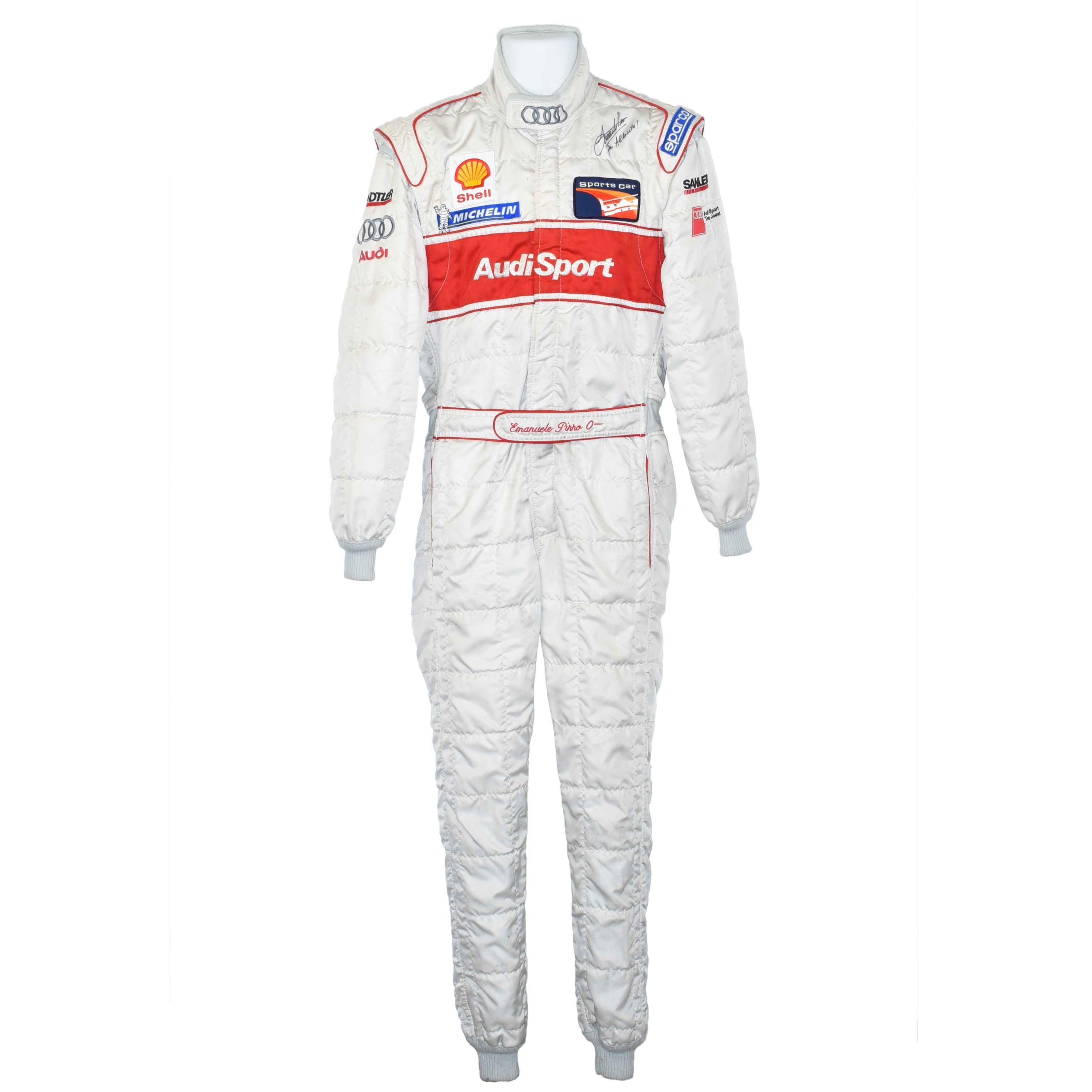 1999 Emanuele Pirro Signed Race Used  Audi Le Mans Suit