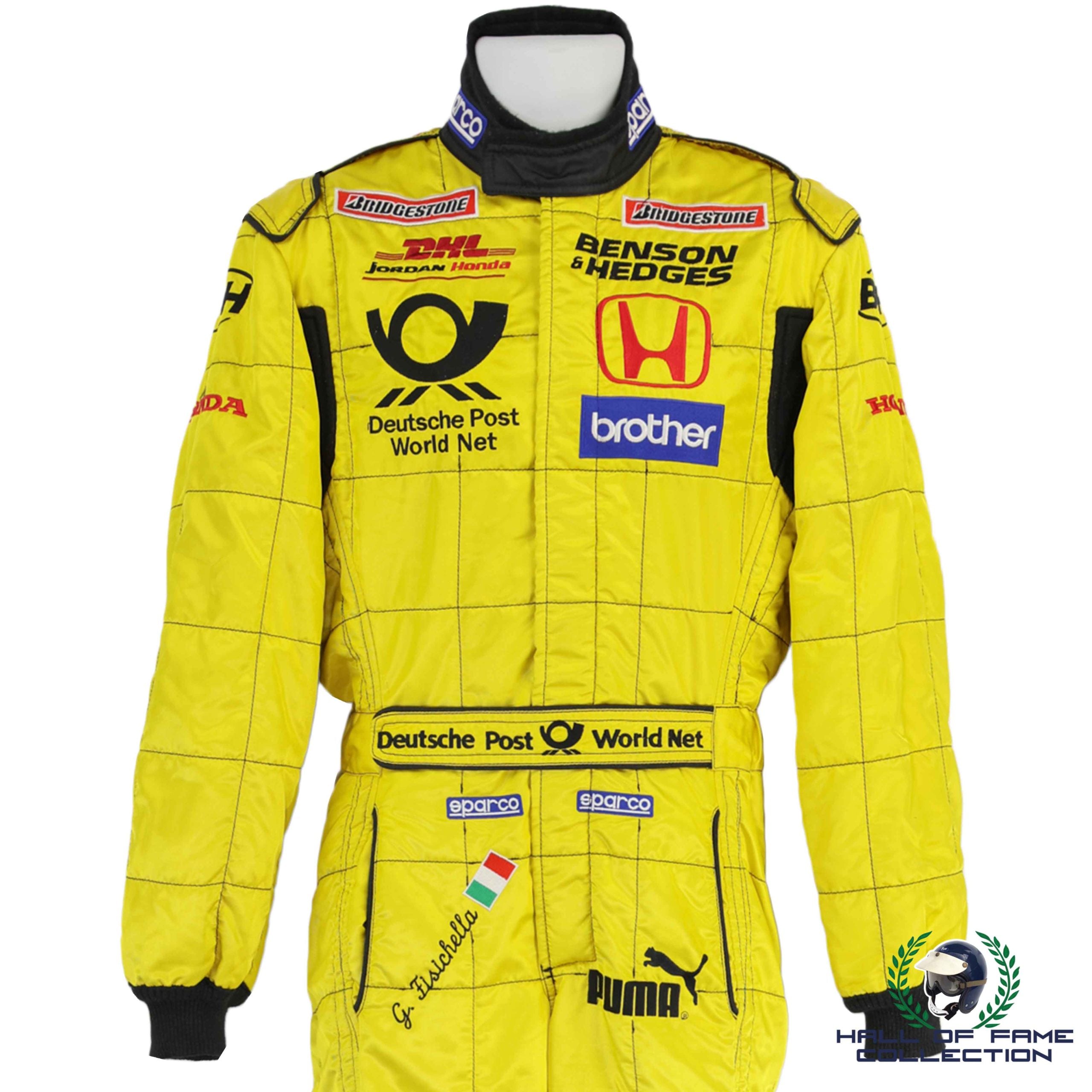 2002 Giancarlo Fisichella Race Used Jordan F1 Suit