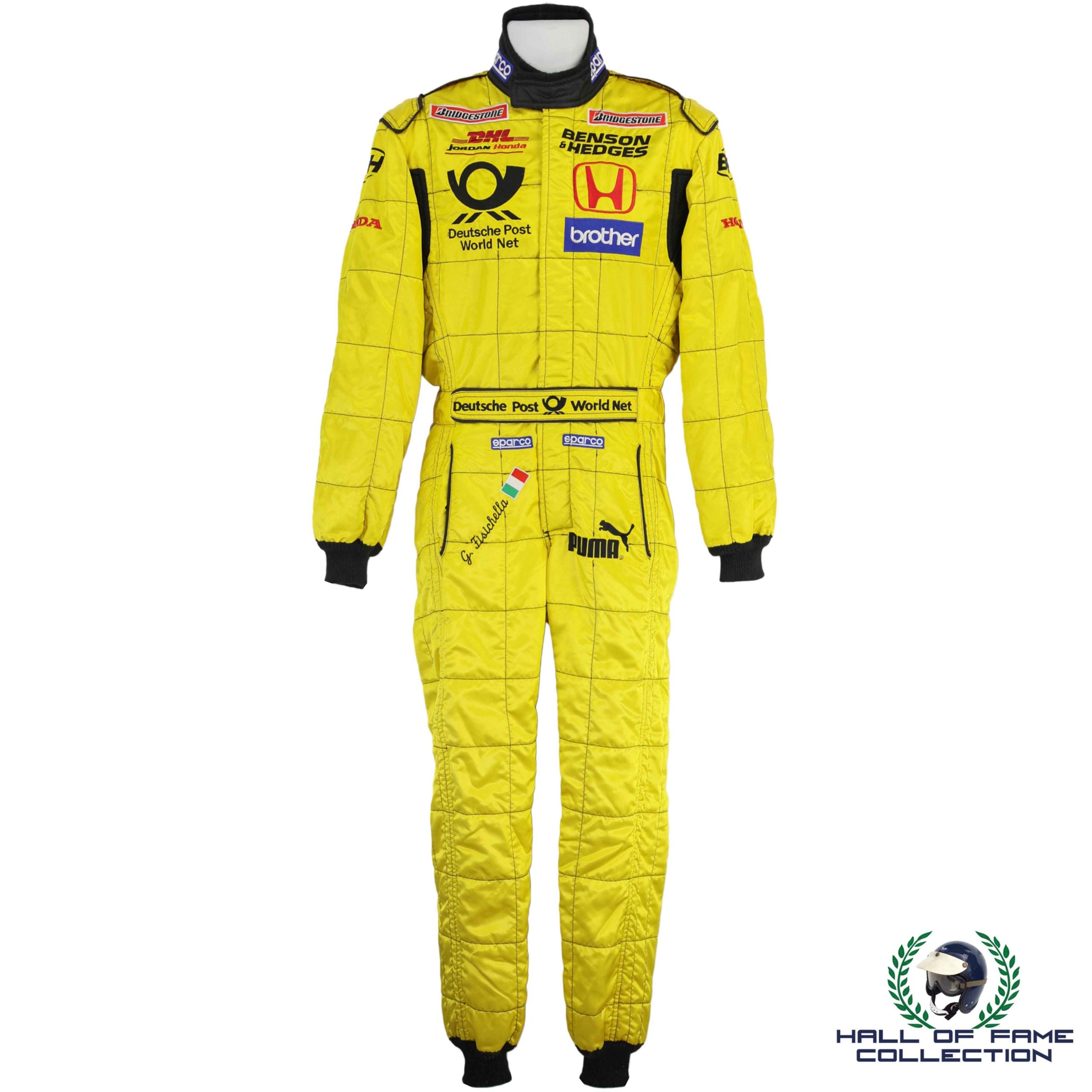 2002 Giancarlo Fisichella Race Used Jordan F1 Suit