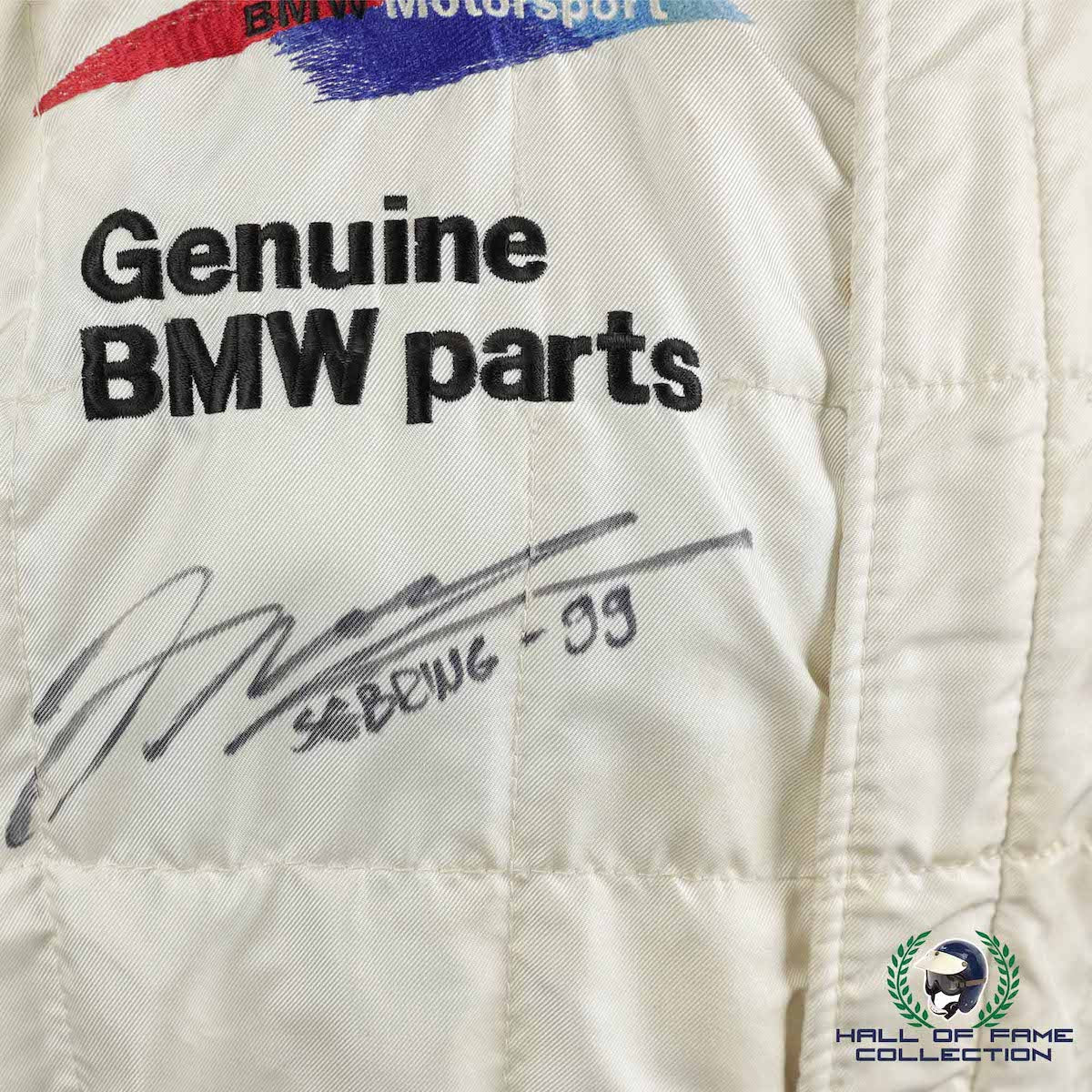 1999 JJ Lehto Signed Race Used BMW Sebring 12 Hours Suit