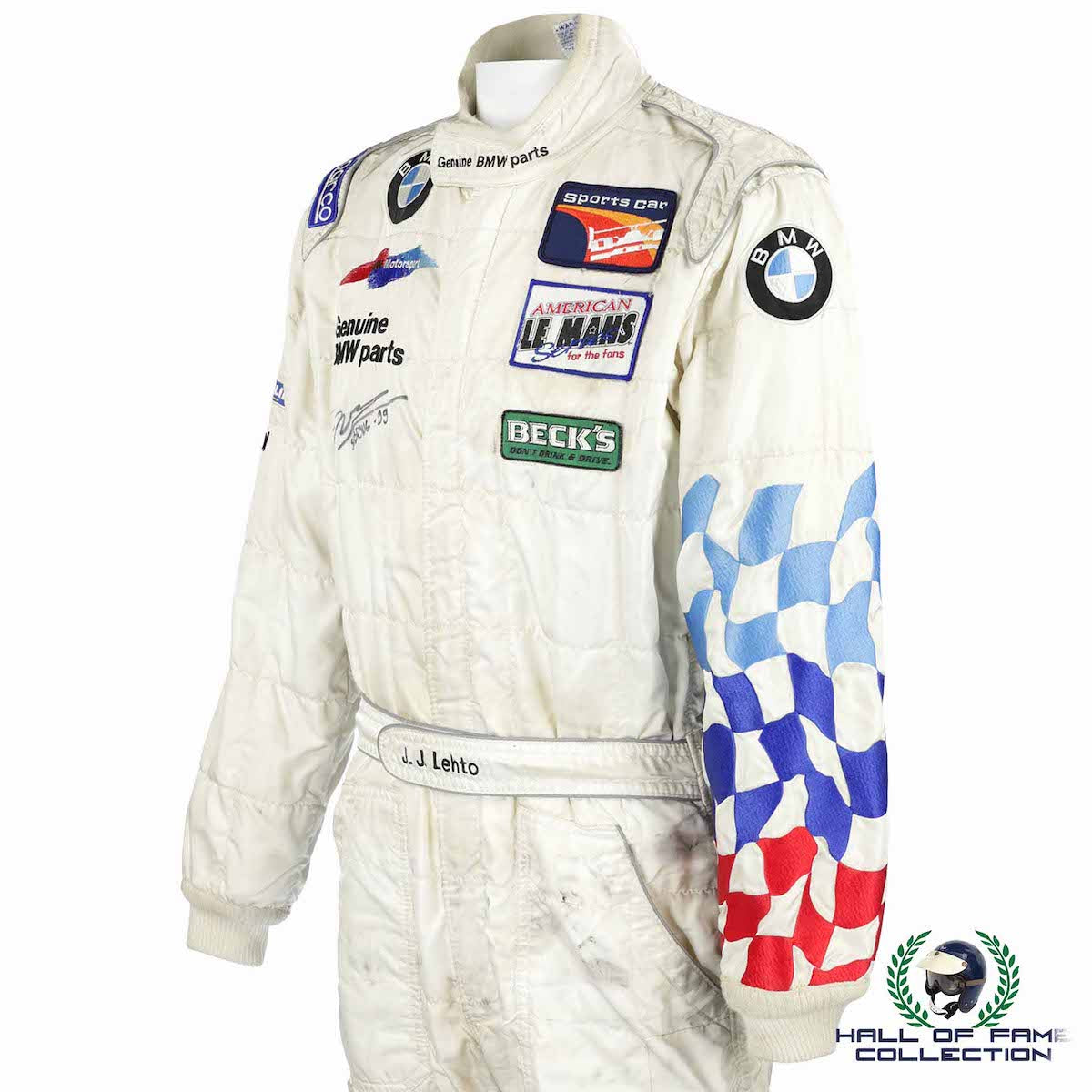 1999 JJ Lehto Signed Race Used BMW Sebring 12 Hours Suit