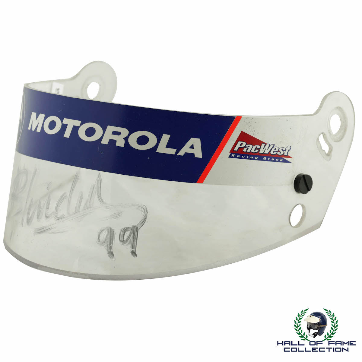 1999 Mark Blundell Signed Race Used PacWest IndyCar Visor