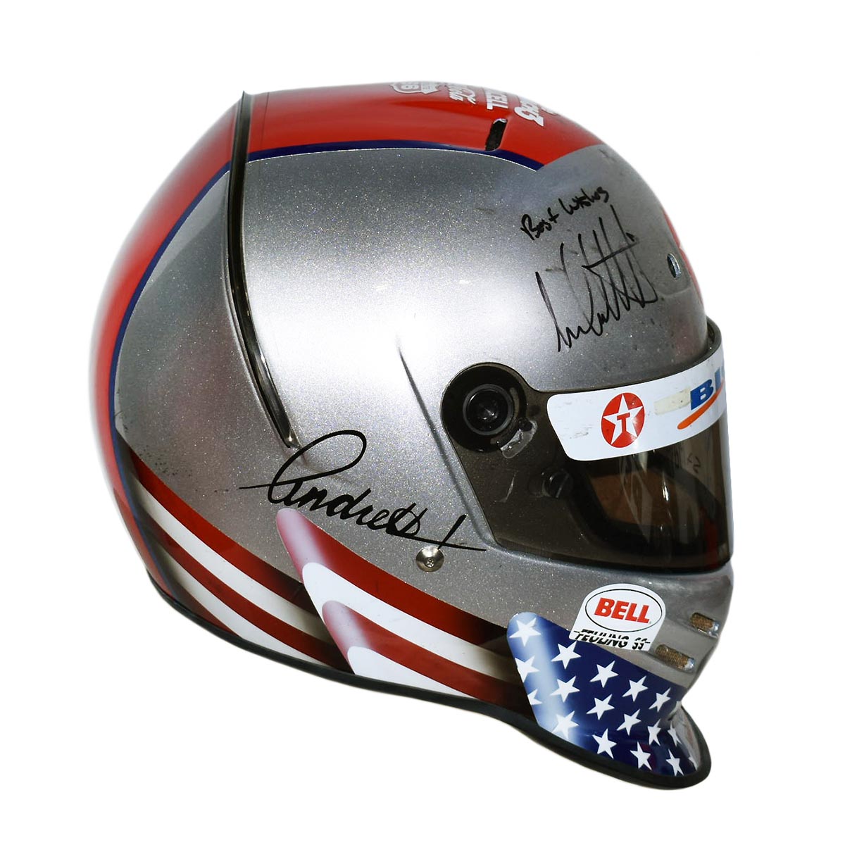 1999 Michael Andretti  Signed Race Winning Gateway Newman-Haas Bell Fueling SS IndyCar Helmet