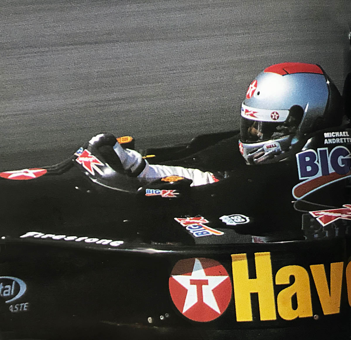 1999 Michael Andretti  Signed Race Winning Gateway Newman-Haas Bell Fueling SS IndyCar Helmet