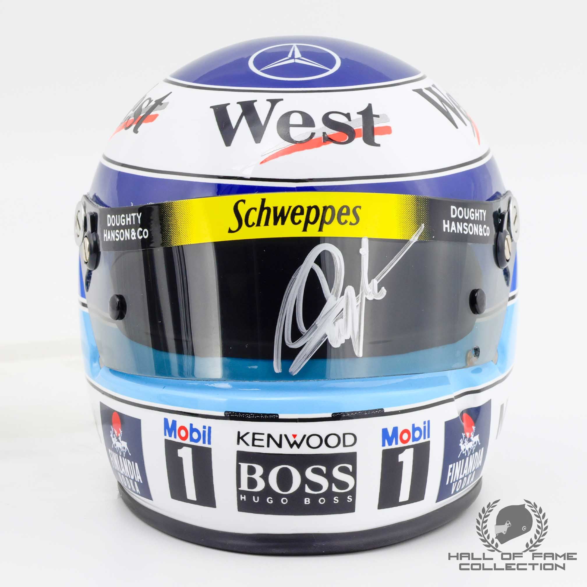 1999 Mika Hakkinen Signed World Champion 25th Year Anniversary McLaren F1 1:2 Scale  Helmet