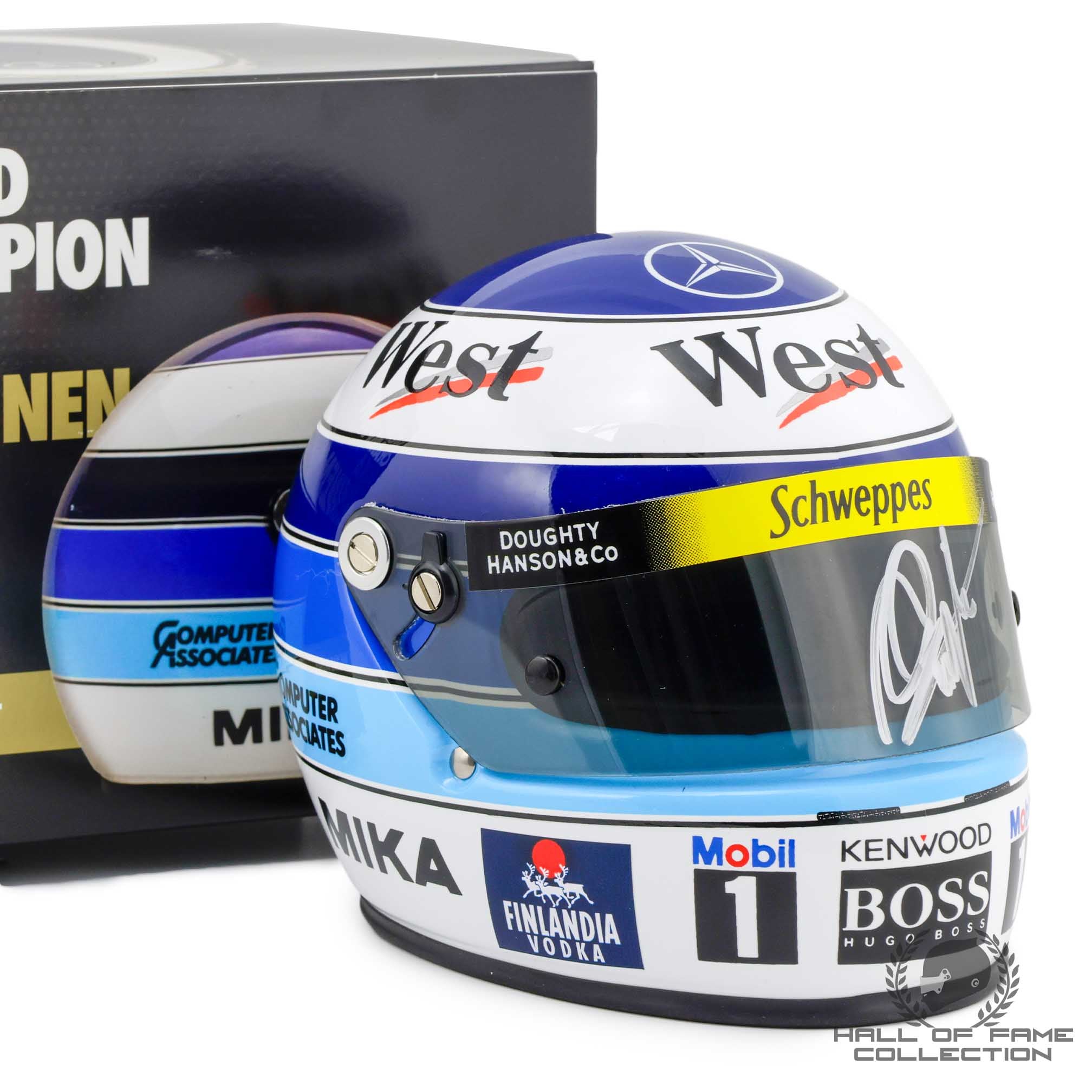 1999 Mika Hakkinen Signed World Champion 25th Year Anniversary McLaren F1 1:2 Scale  Helmet