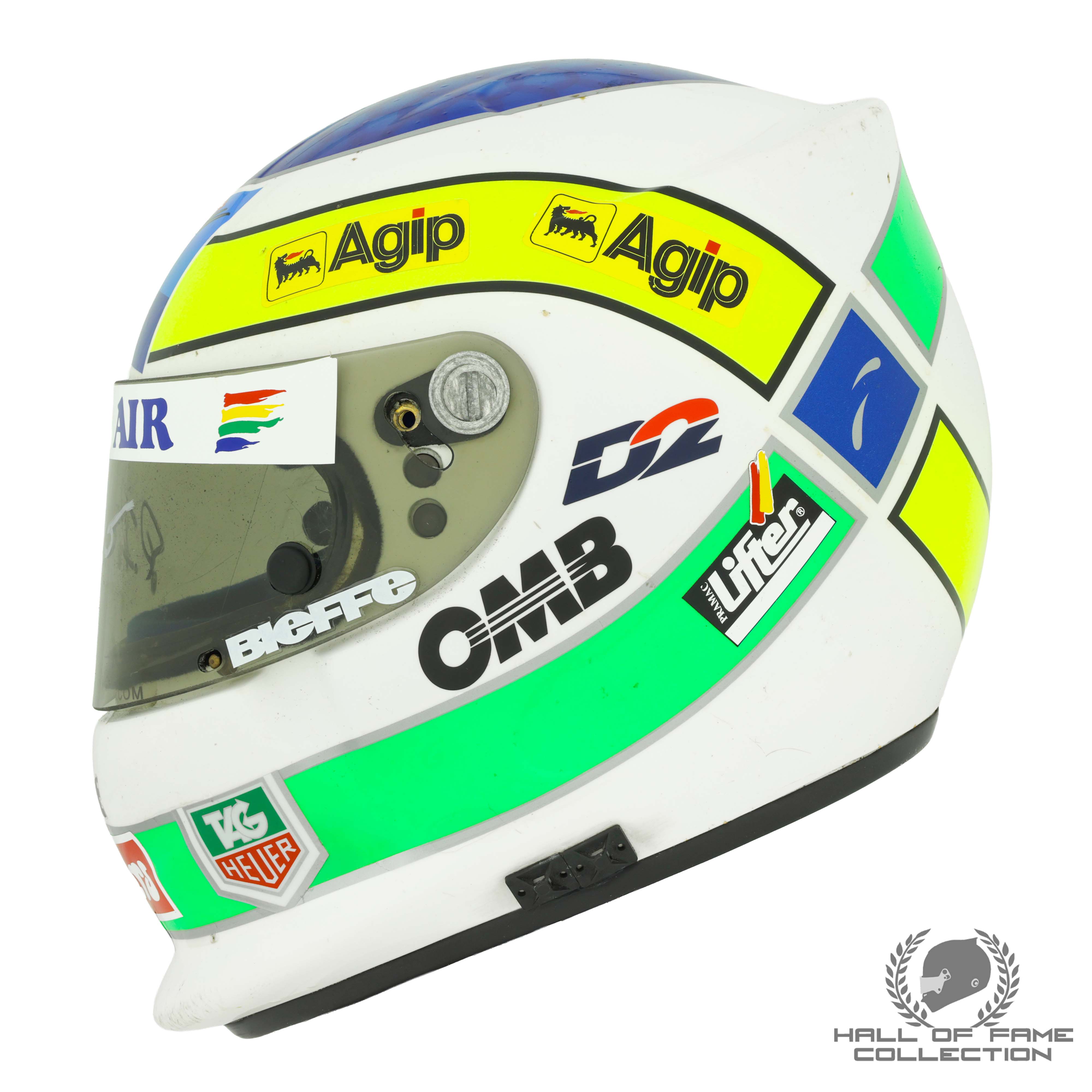 1999 Giancarlo Fisichella Used Mild Seven Benetton Playlife F1 Helmet