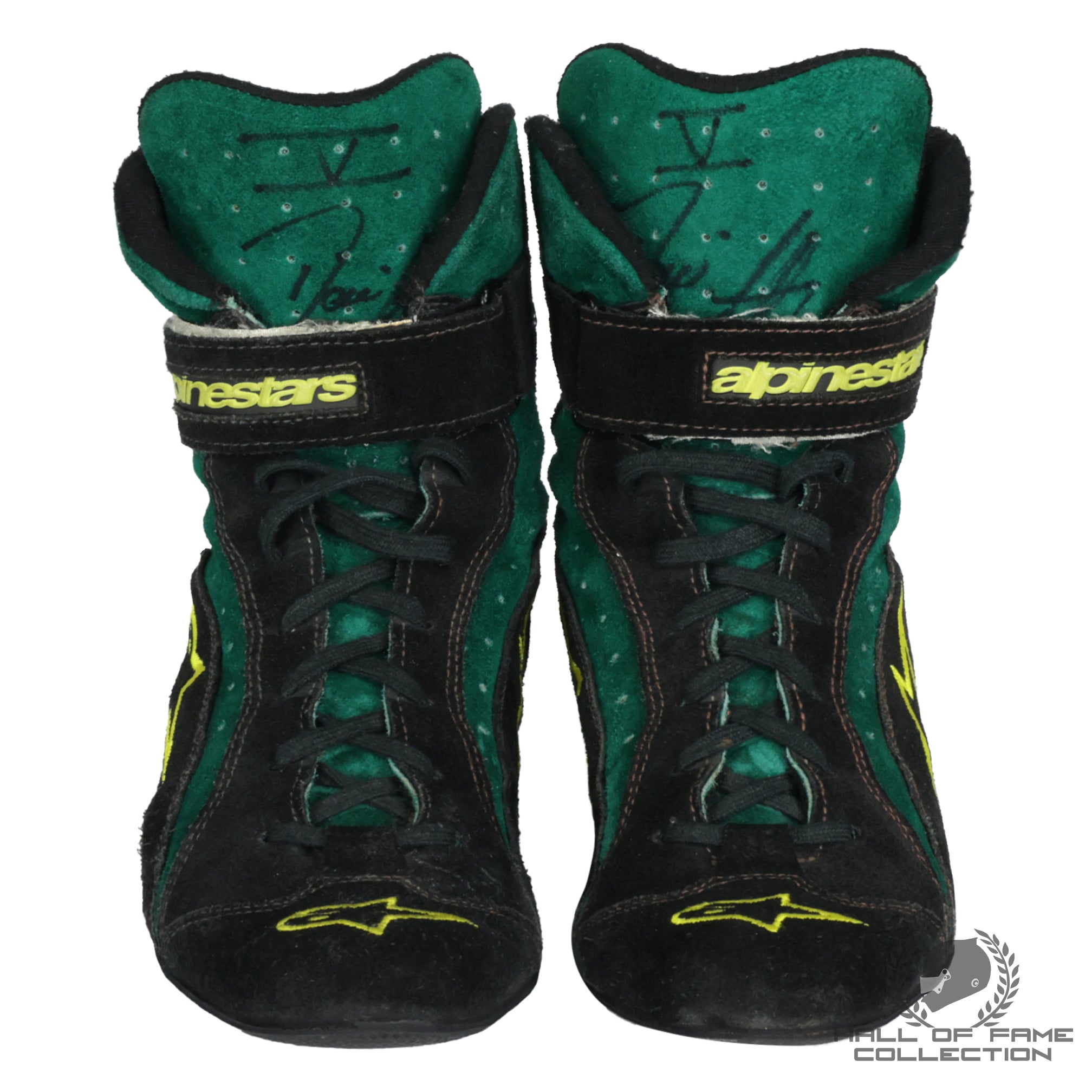 2000 Dario Franchitti Signed Race Used Team Kool Green IndyCar Boots