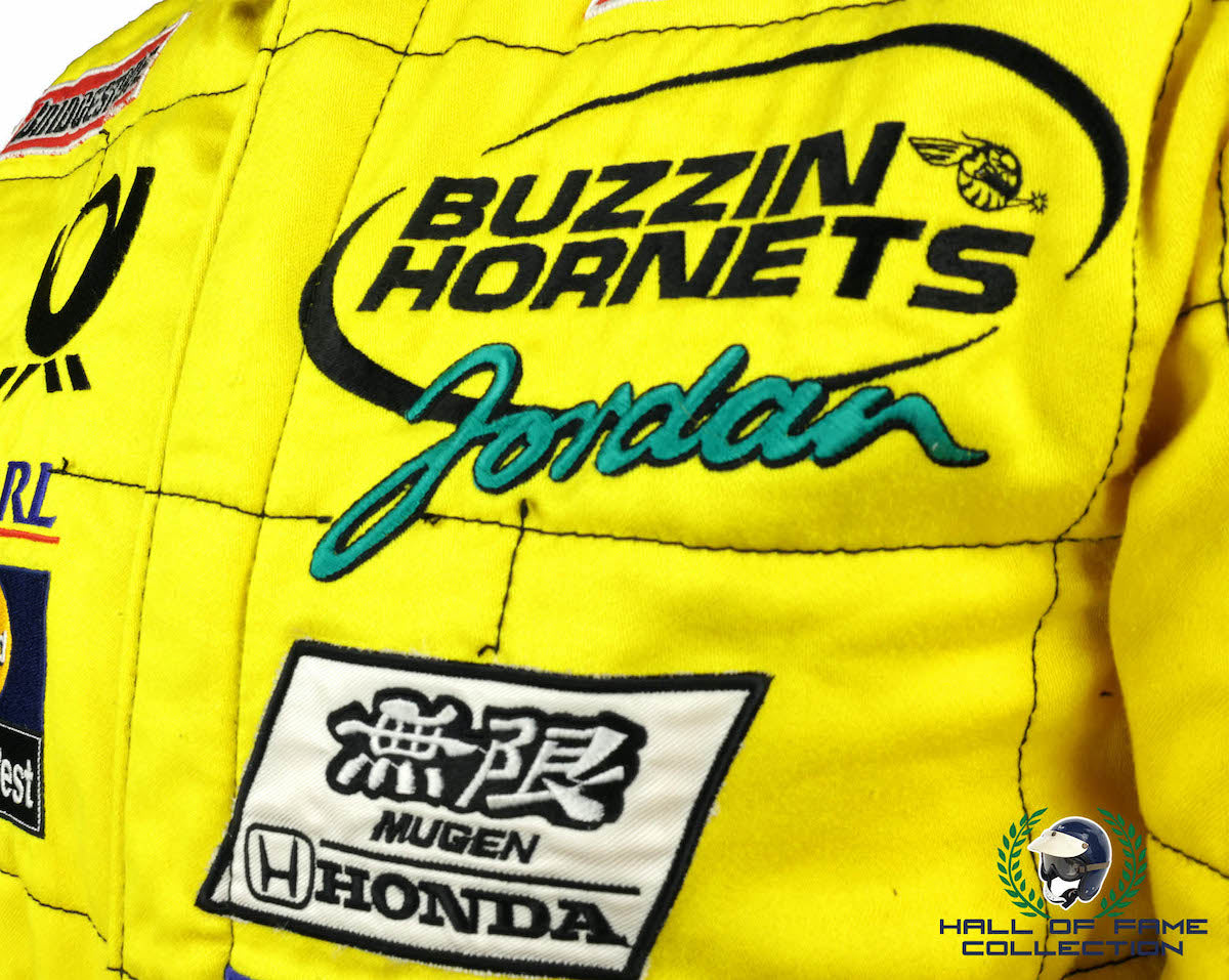 2000 Heinz-Harald Frentzen British GP Race Used Benson & Hedges Jordan F1 suit