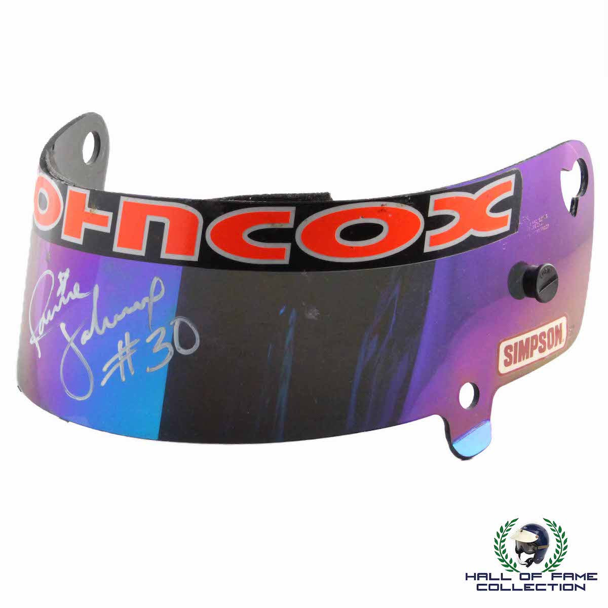 2000 Ronnie Johncox Signed Race Used Byrd-McCormack IndyCar Visor