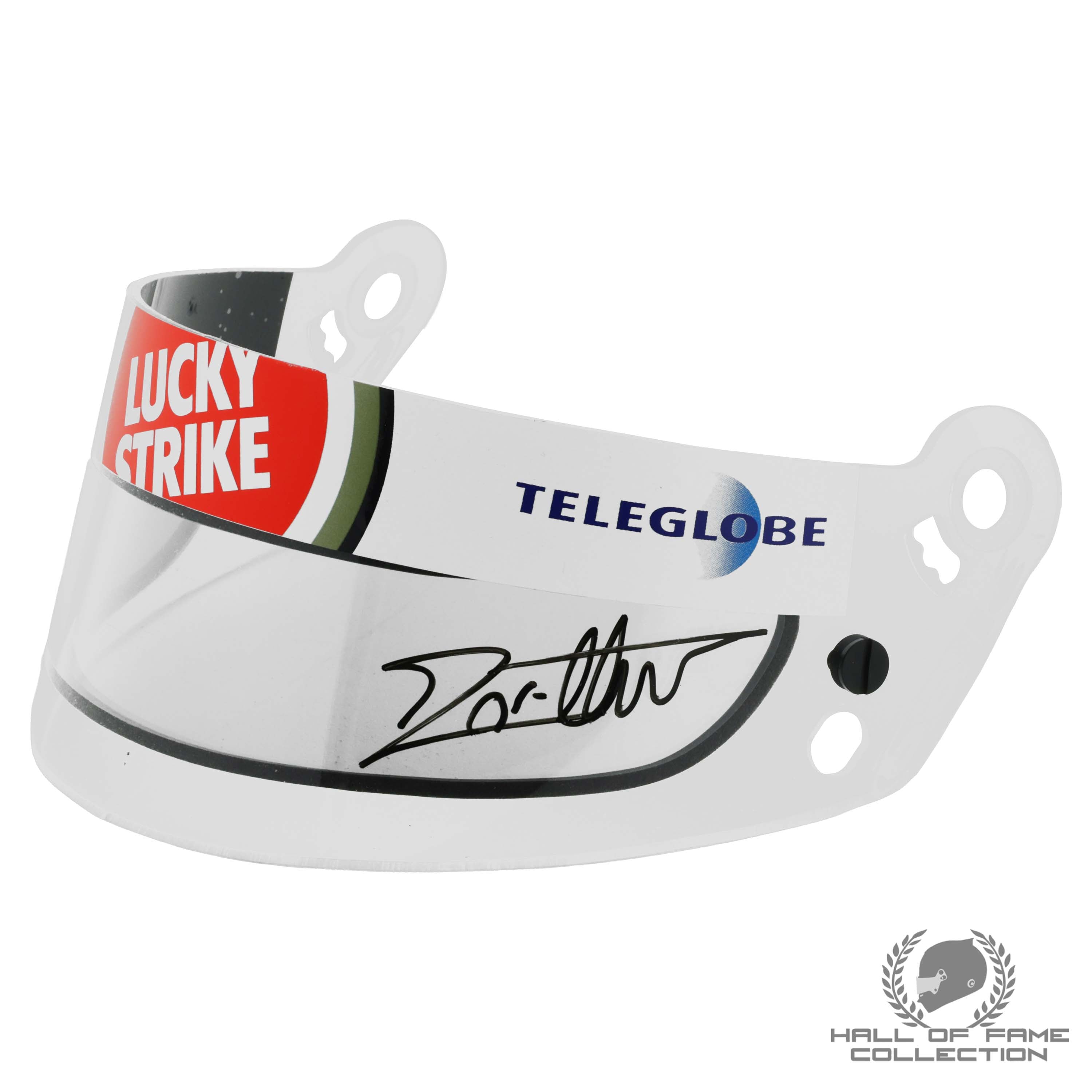 2000 Jacques Villeneuve Signed Lucky Strike BAR Honda F1 Visor