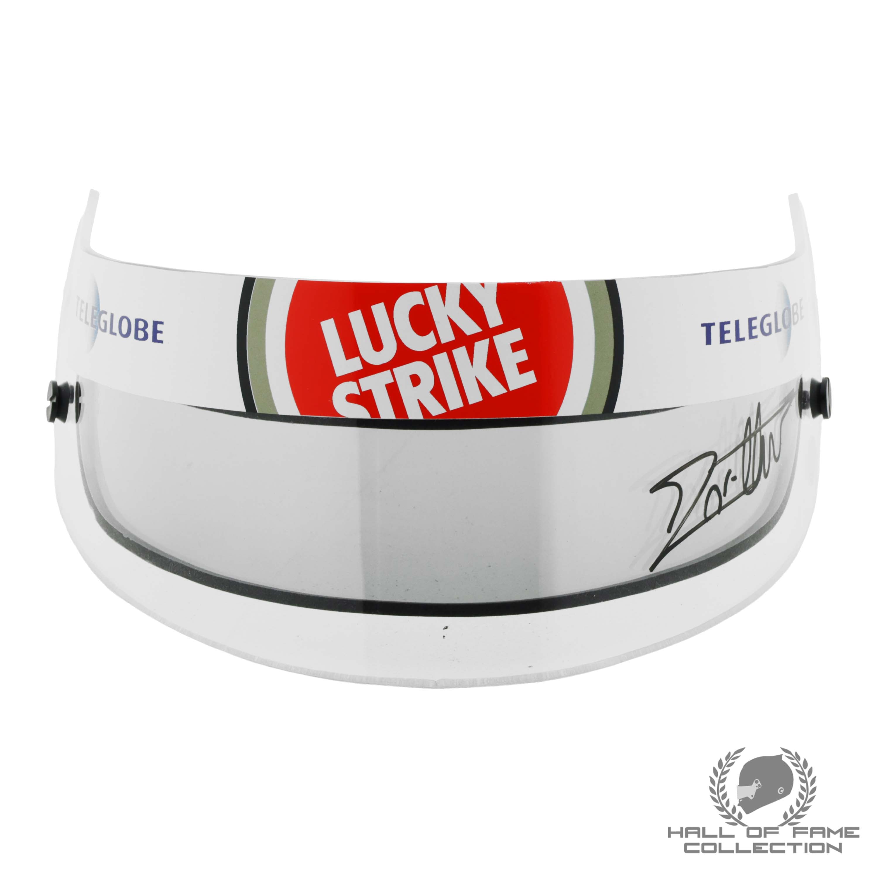2000 Jacques Villeneuve Signed Lucky Strike BAR Honda F1 Visor
