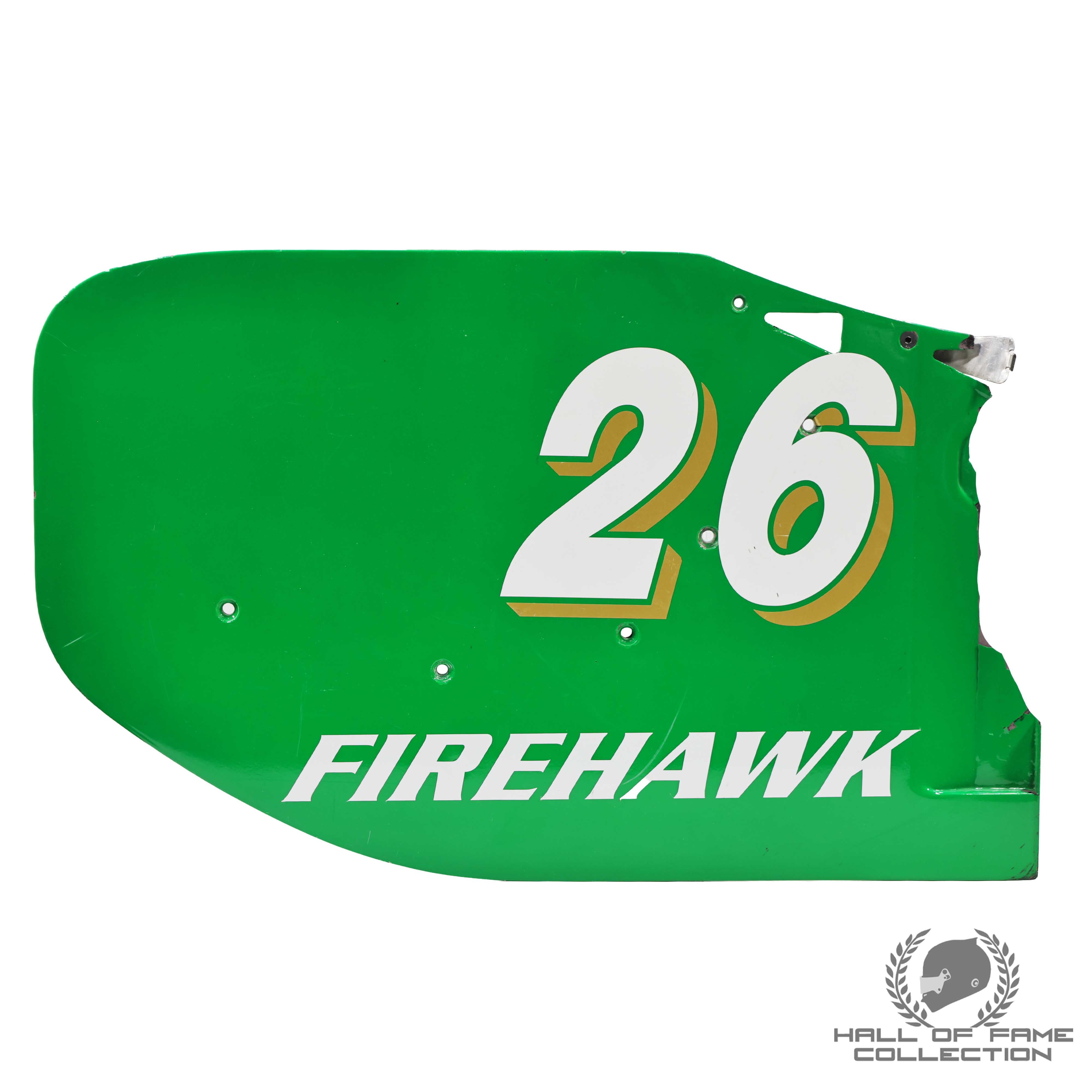 2000 Paul Tracy Race Used Team Kool Green Indycar Rear Wing Endplate