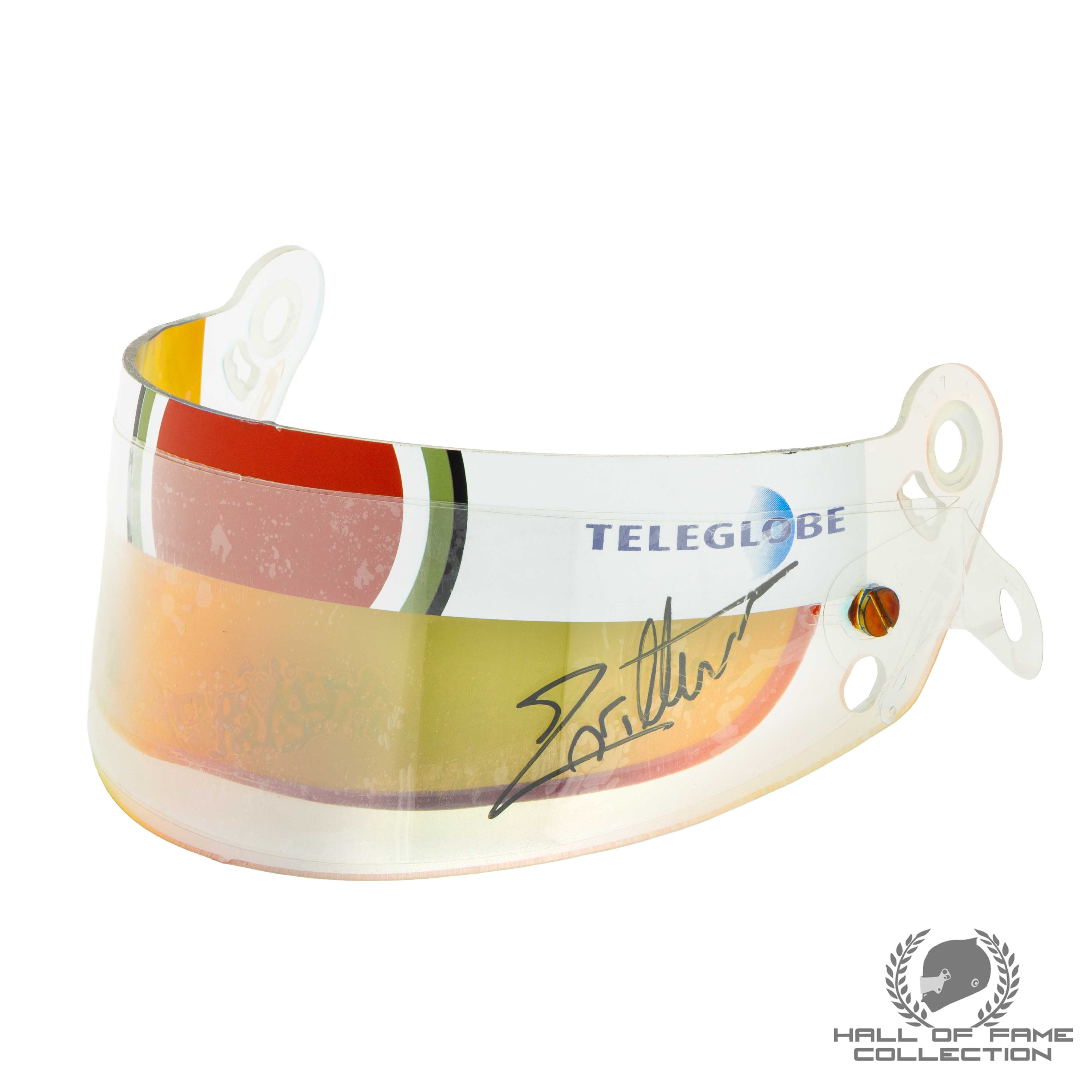 2000 Jacques Villeneuve Signed Race Used BAR Honda Bell F1 Visor
