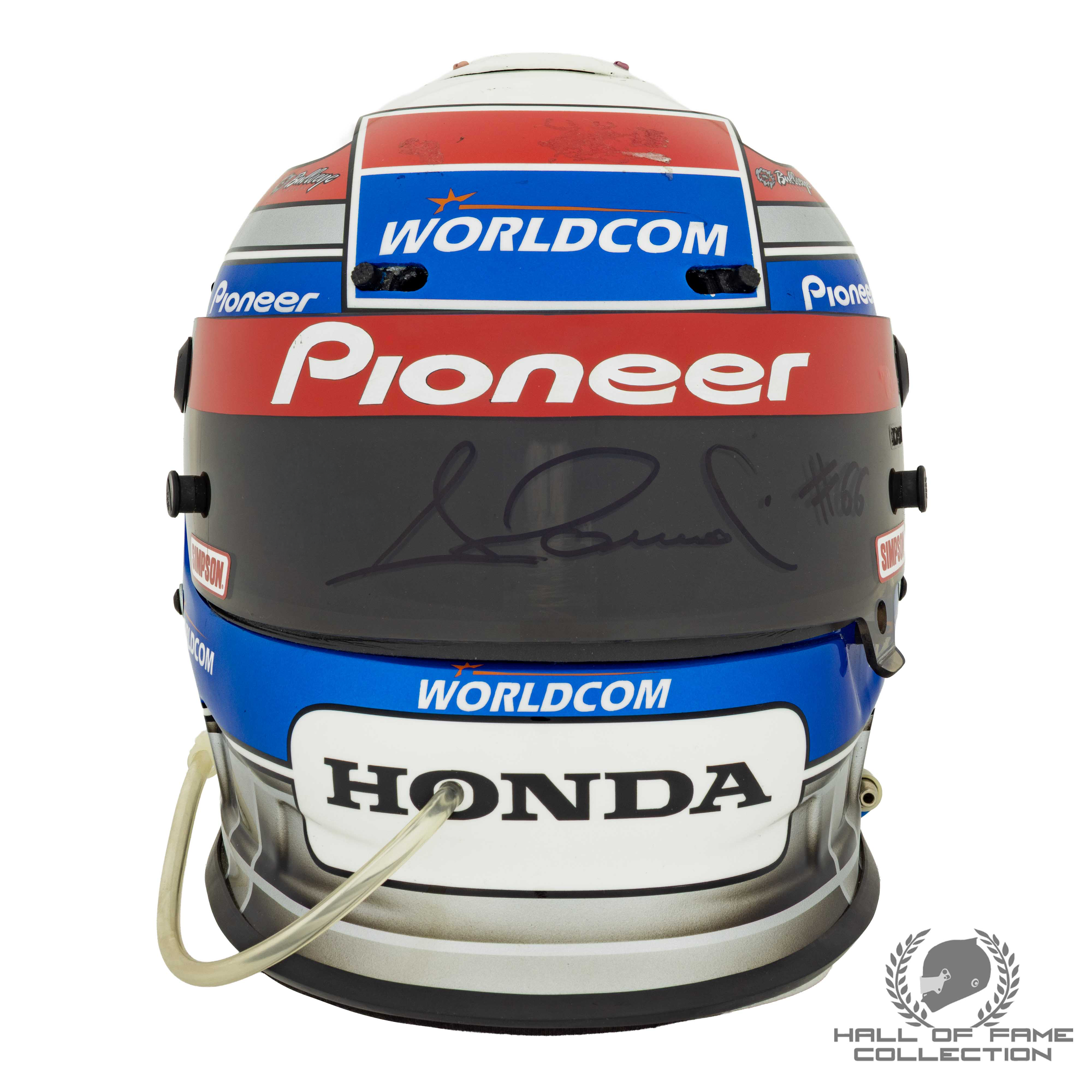 2001 Alex Zanardi Original Used Mo Nunn Racing IndyCar Helmet