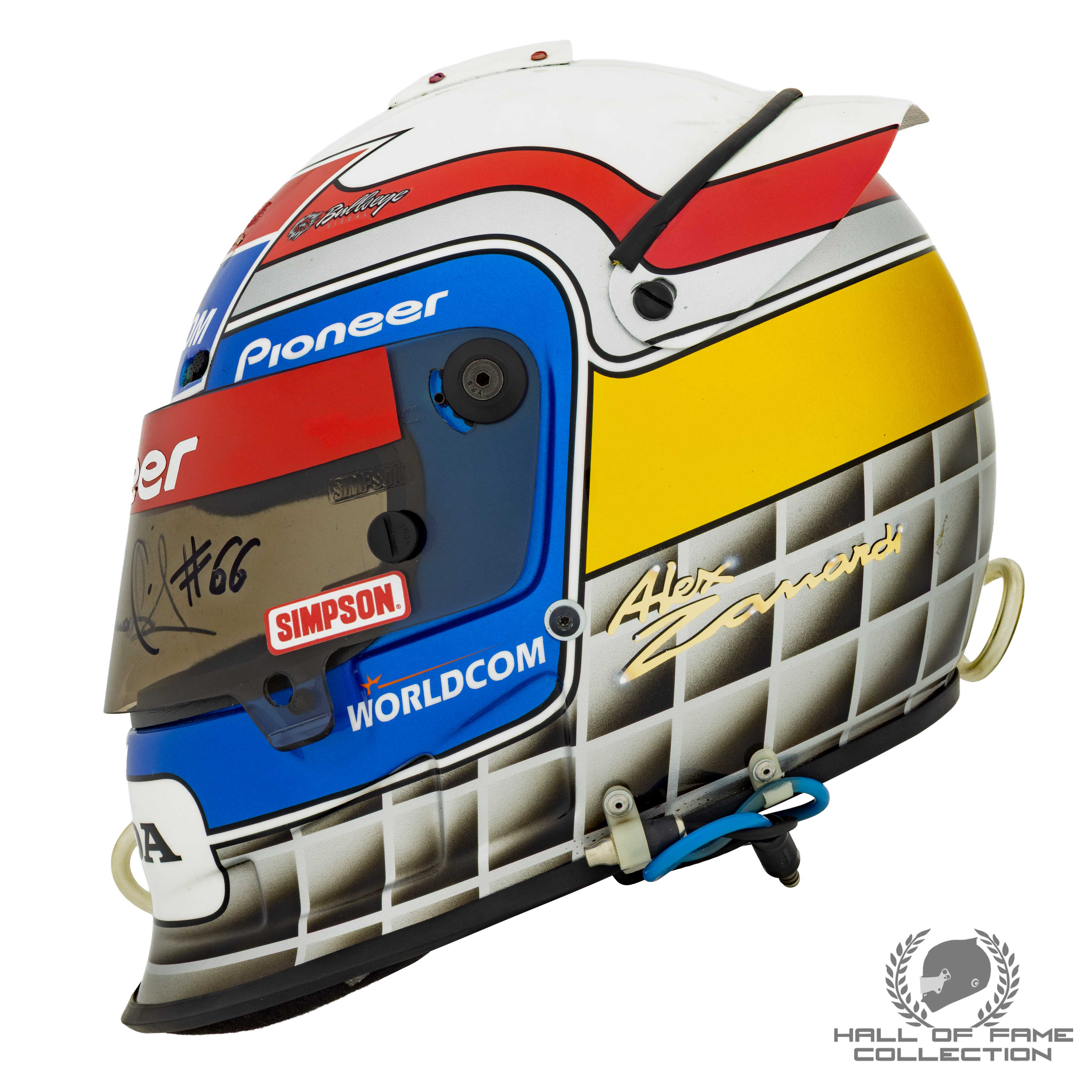 2001 Alex Zanardi Original Used Mo Nunn Racing IndyCar Helmet