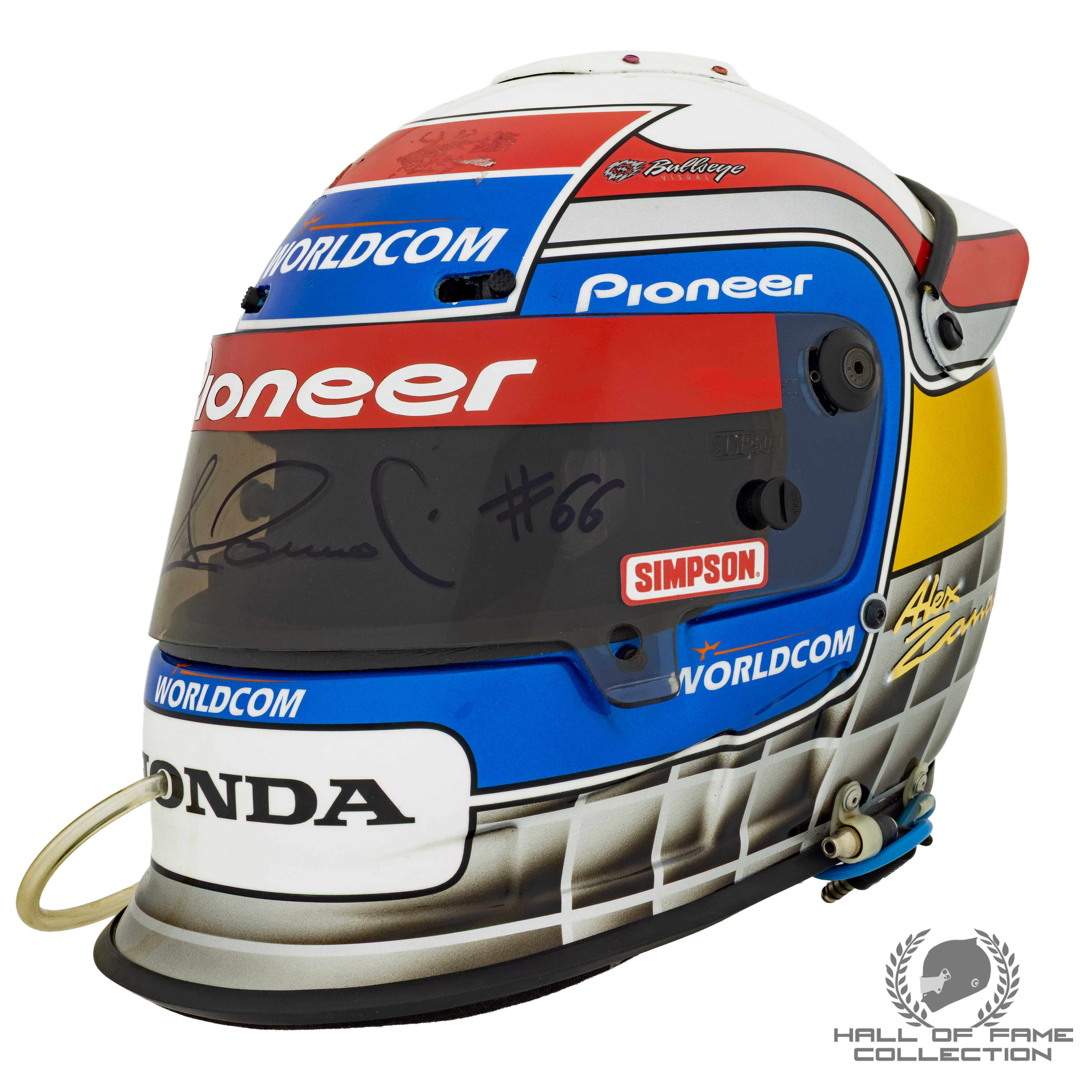 2001 Alex Zanardi Original Used Mo Nunn Racing IndyCar Helmet