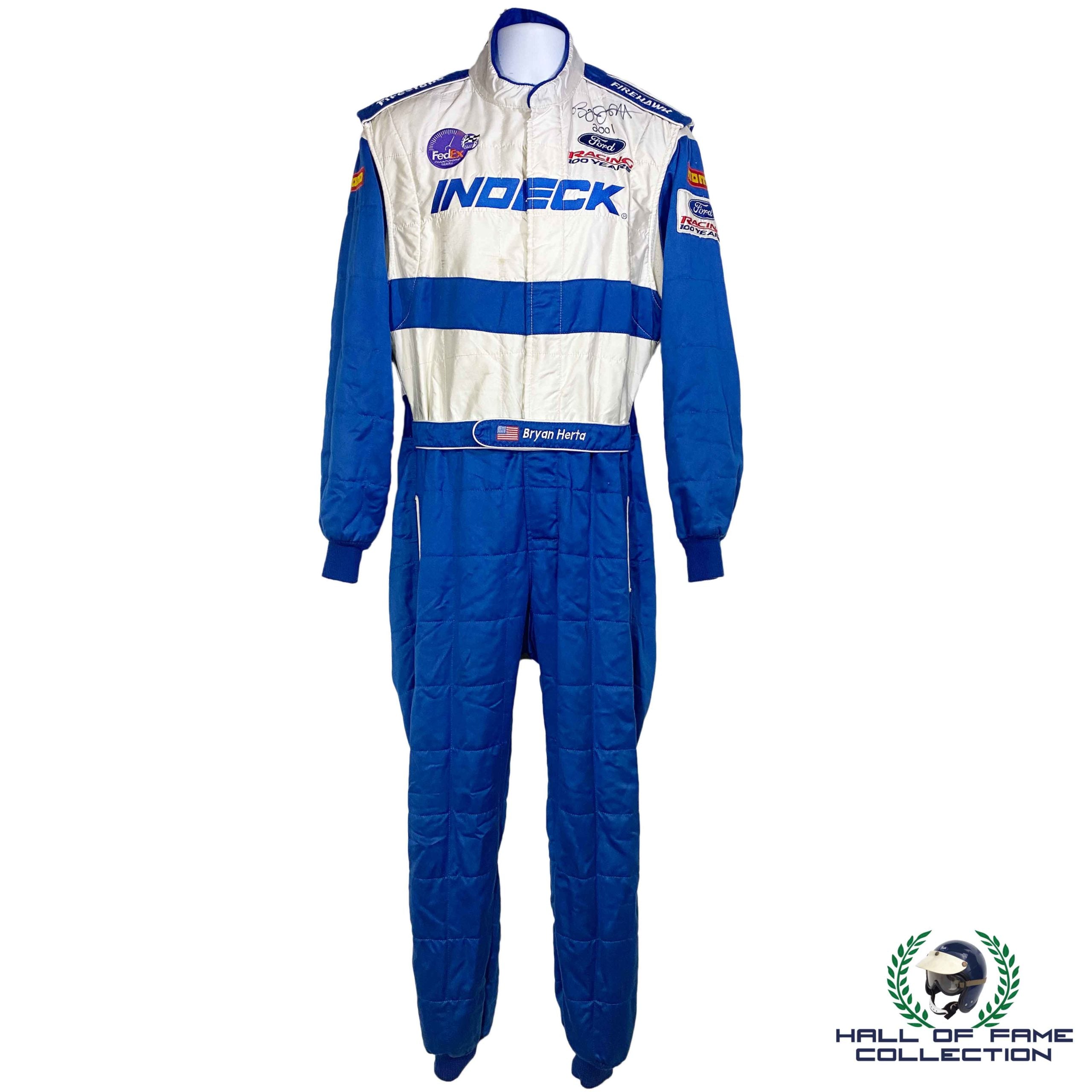 2001 Bryan Herta Signed Race Used Forsythe Racing CART Series Suit