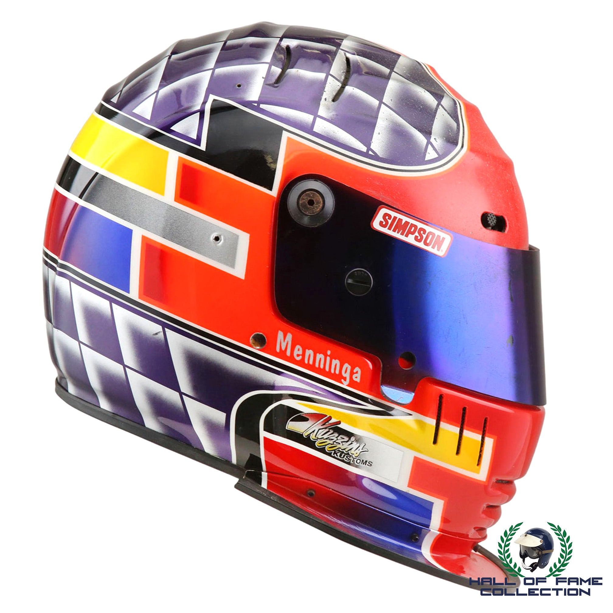 2001 Chris Menninger Race Used Hemelgarn Racing IndyCar Helmet