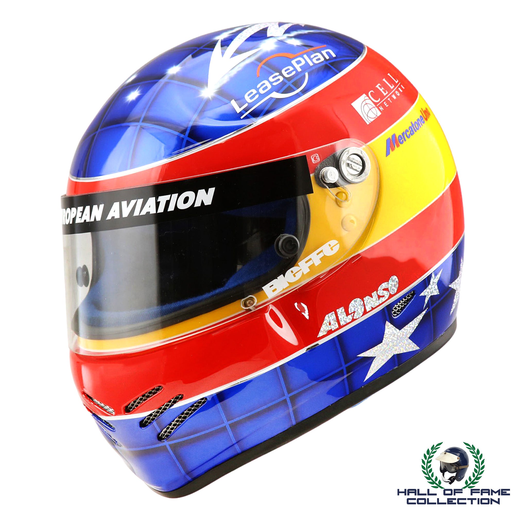 2001 Fernando Alonso Rookie Season Minardi F1 Replica Helmet