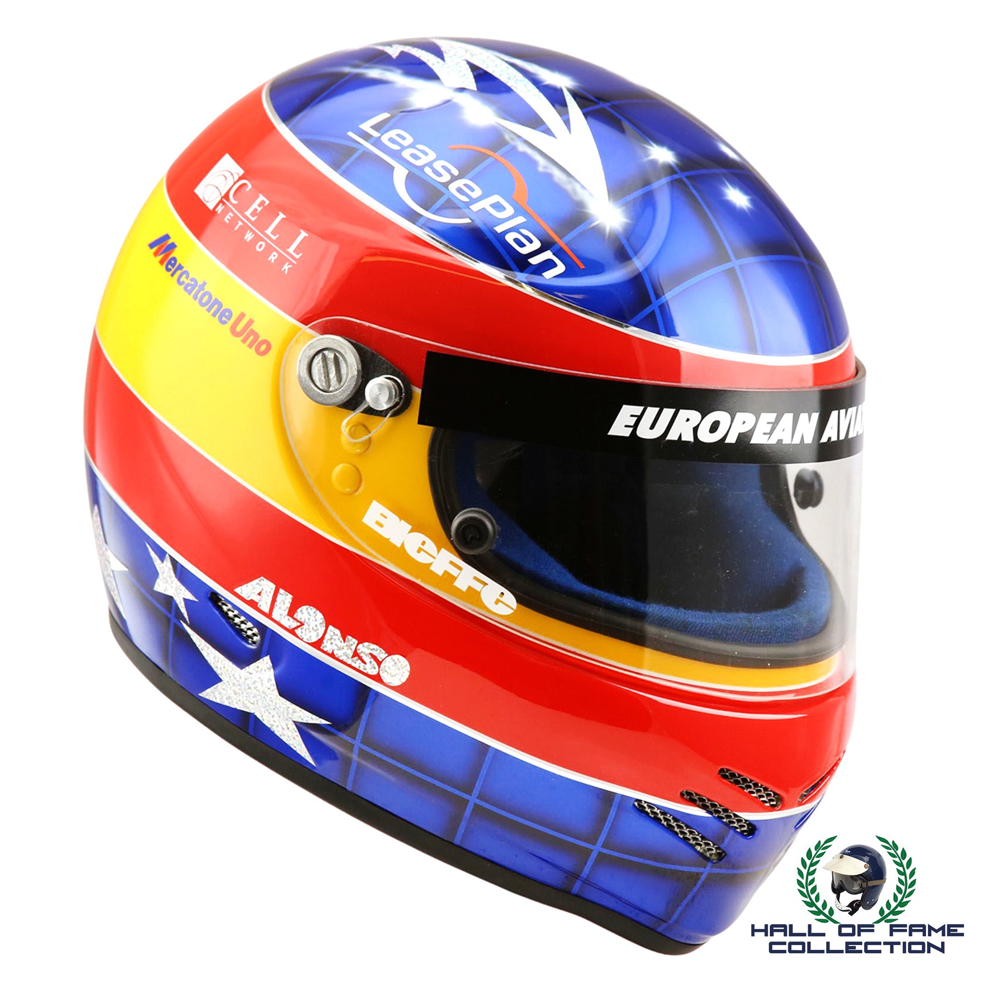 2001 Fernando Alonso Rookie Season Minardi F1 Replica Helmet